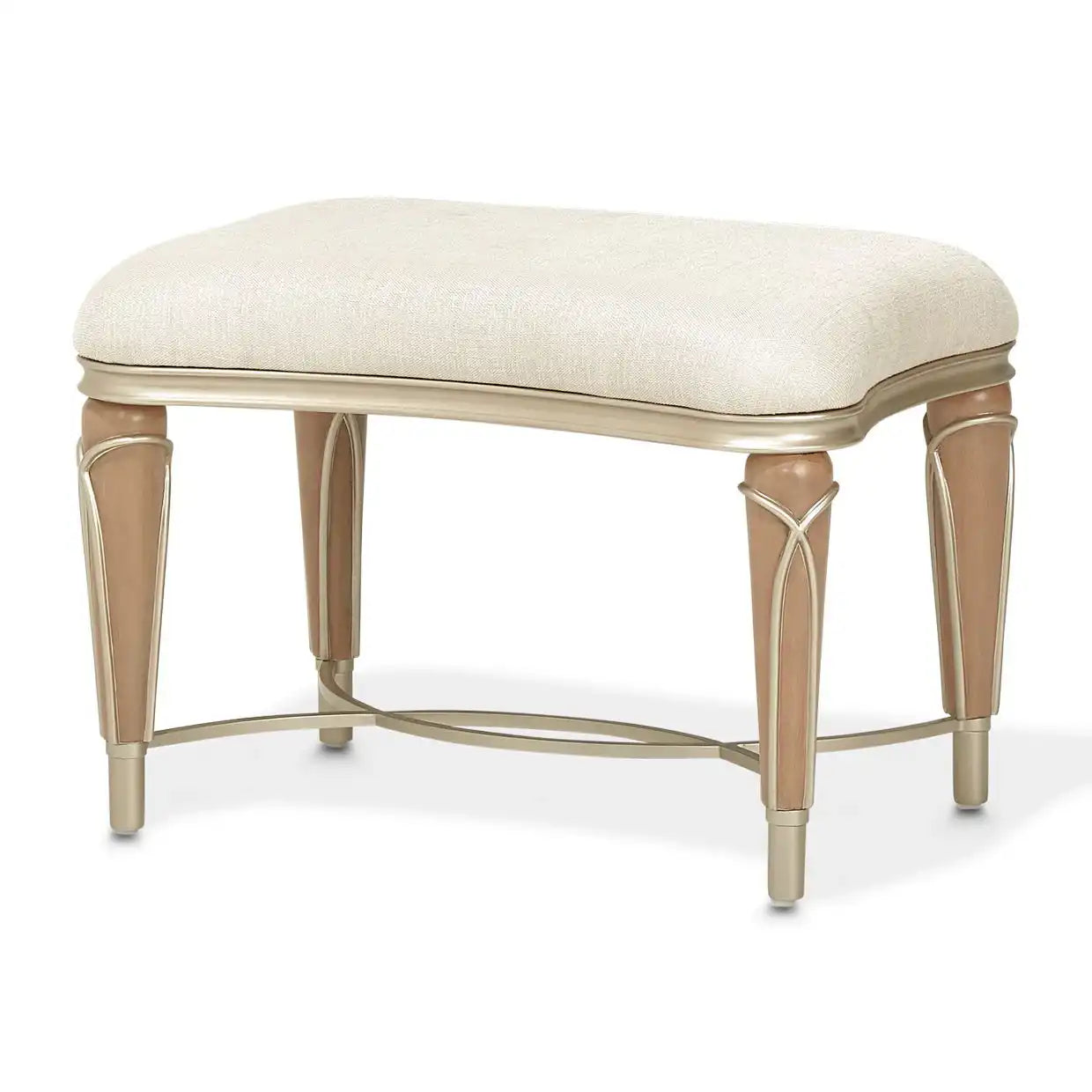 Villa Cherie - Ottoman - Pearl / Caramel - Best Buy Furniture