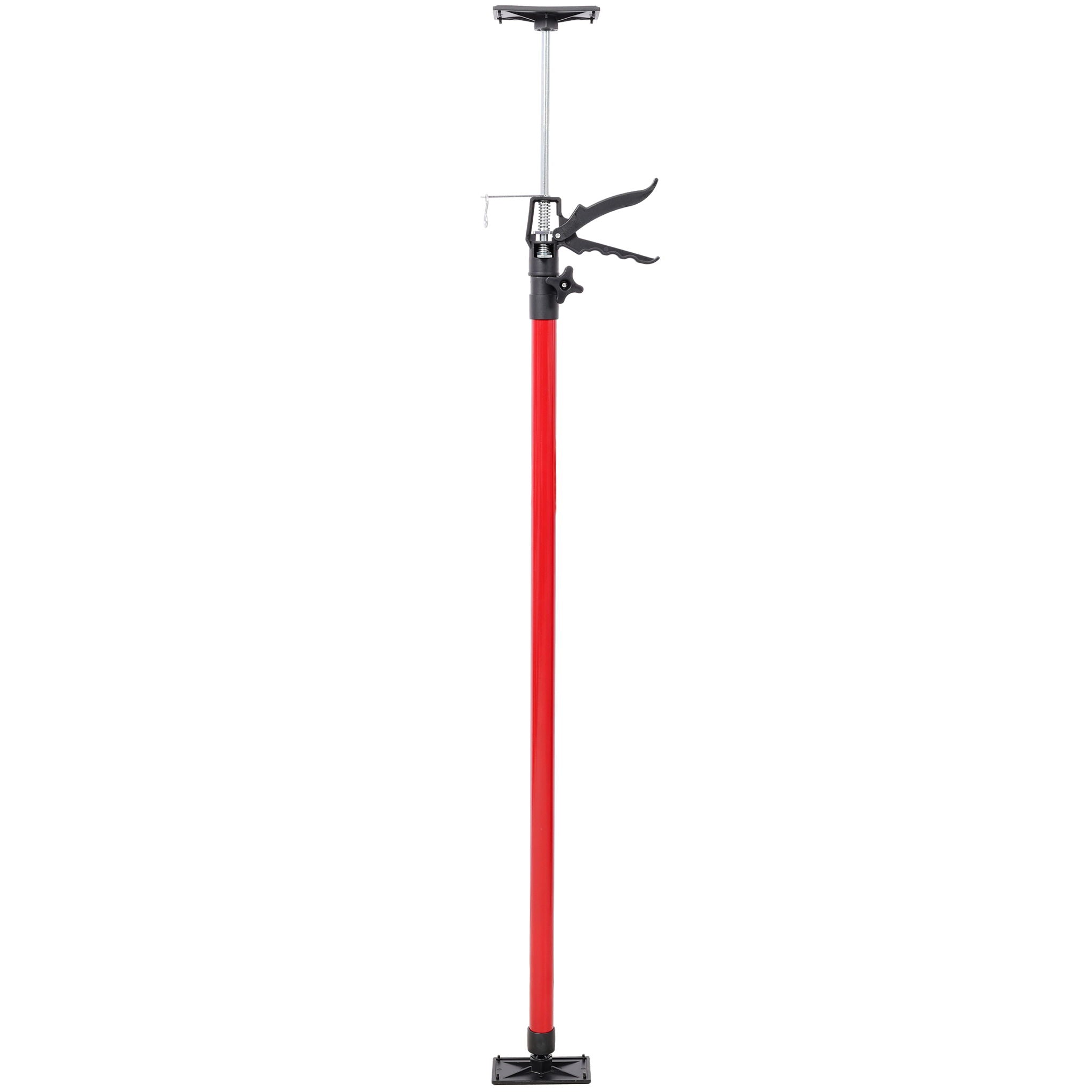 Adjustable Steel Support Pole System For Jacks And Drywalls With Carry Bag - Black / Red