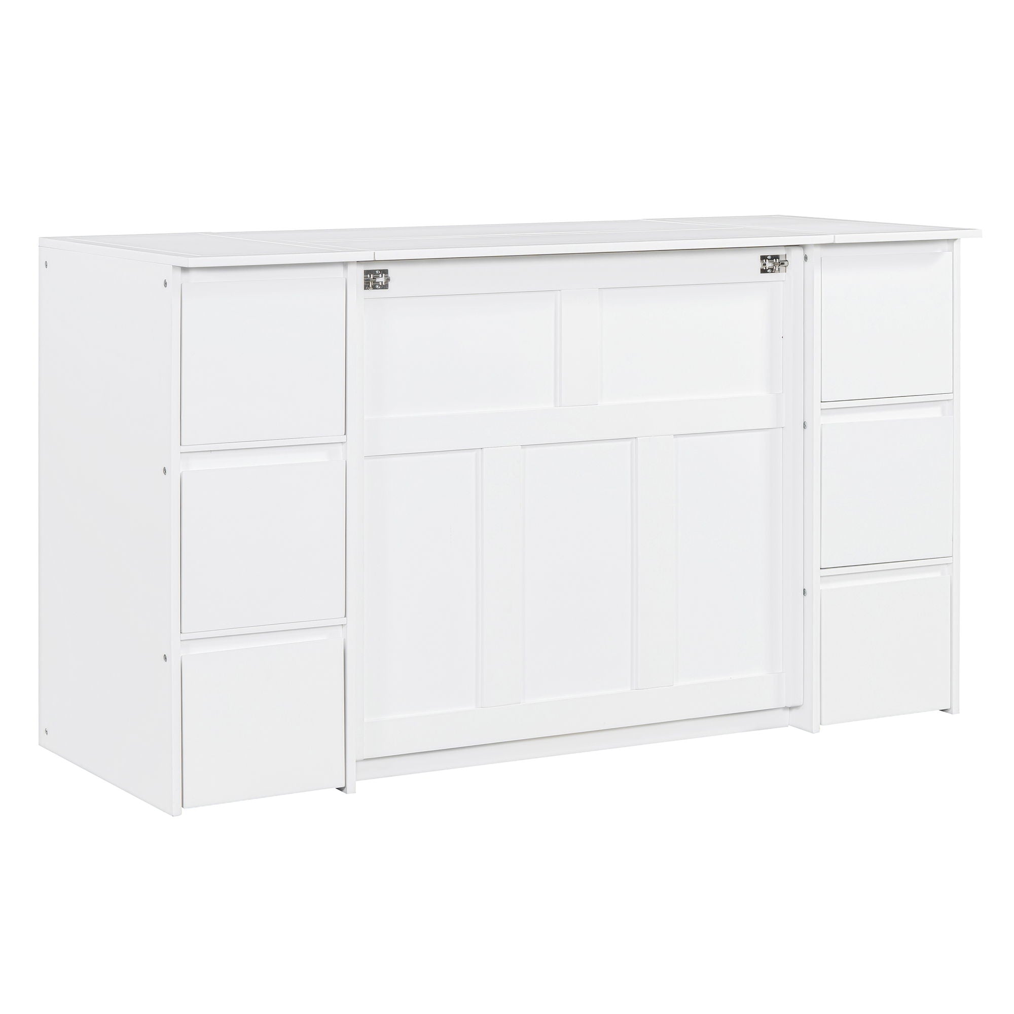 Murphy Bed With Drawers, Cabinets, And USB Ports