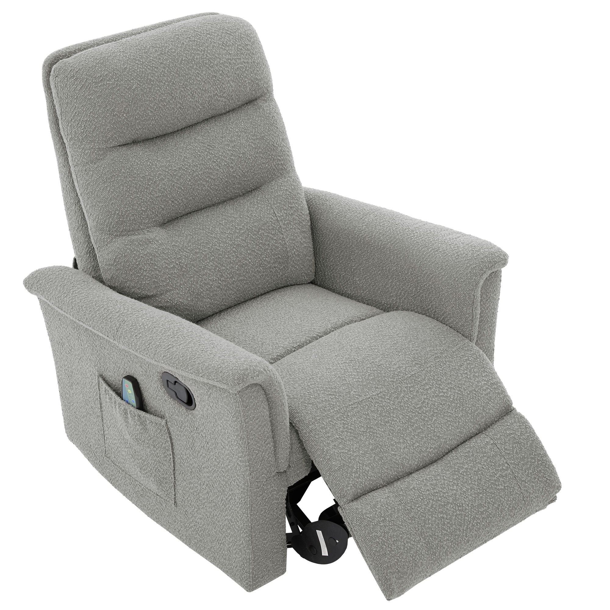 Manual Recliner Chair With 8 Point Massage And Swivel Function