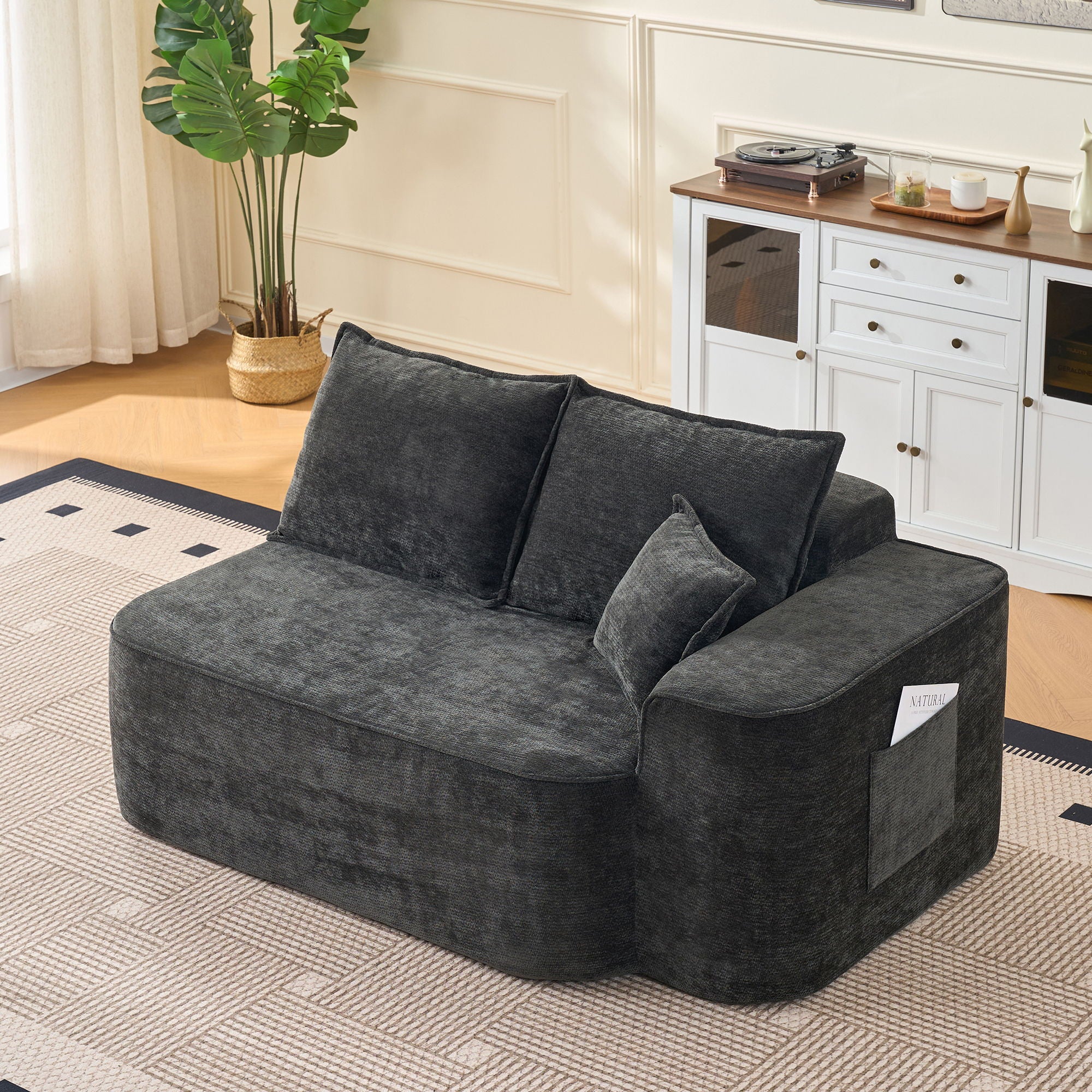 L-Shaped Sectional Sofa Couch With Chaise, Extra Deep Seats