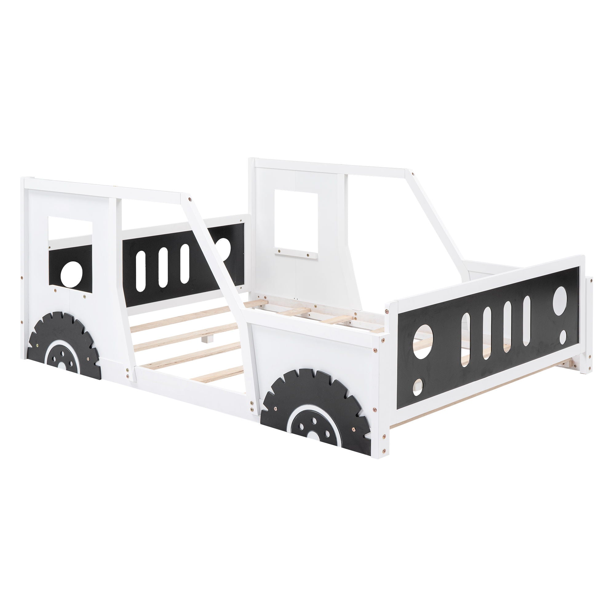 Classic Car Shaped Platform Bed With Wheels
