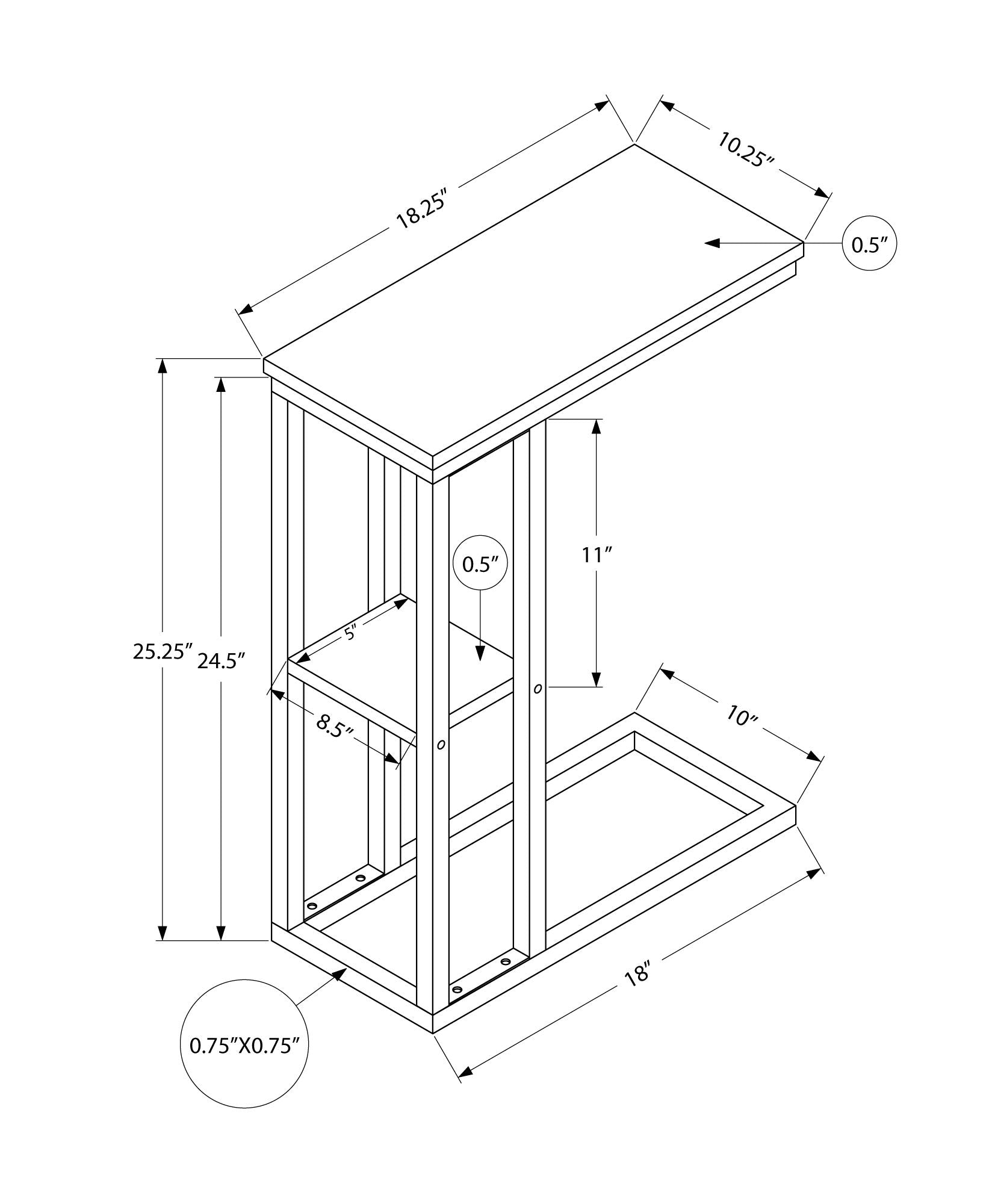 Accent Table C - Shaped, Contemporary & Modern