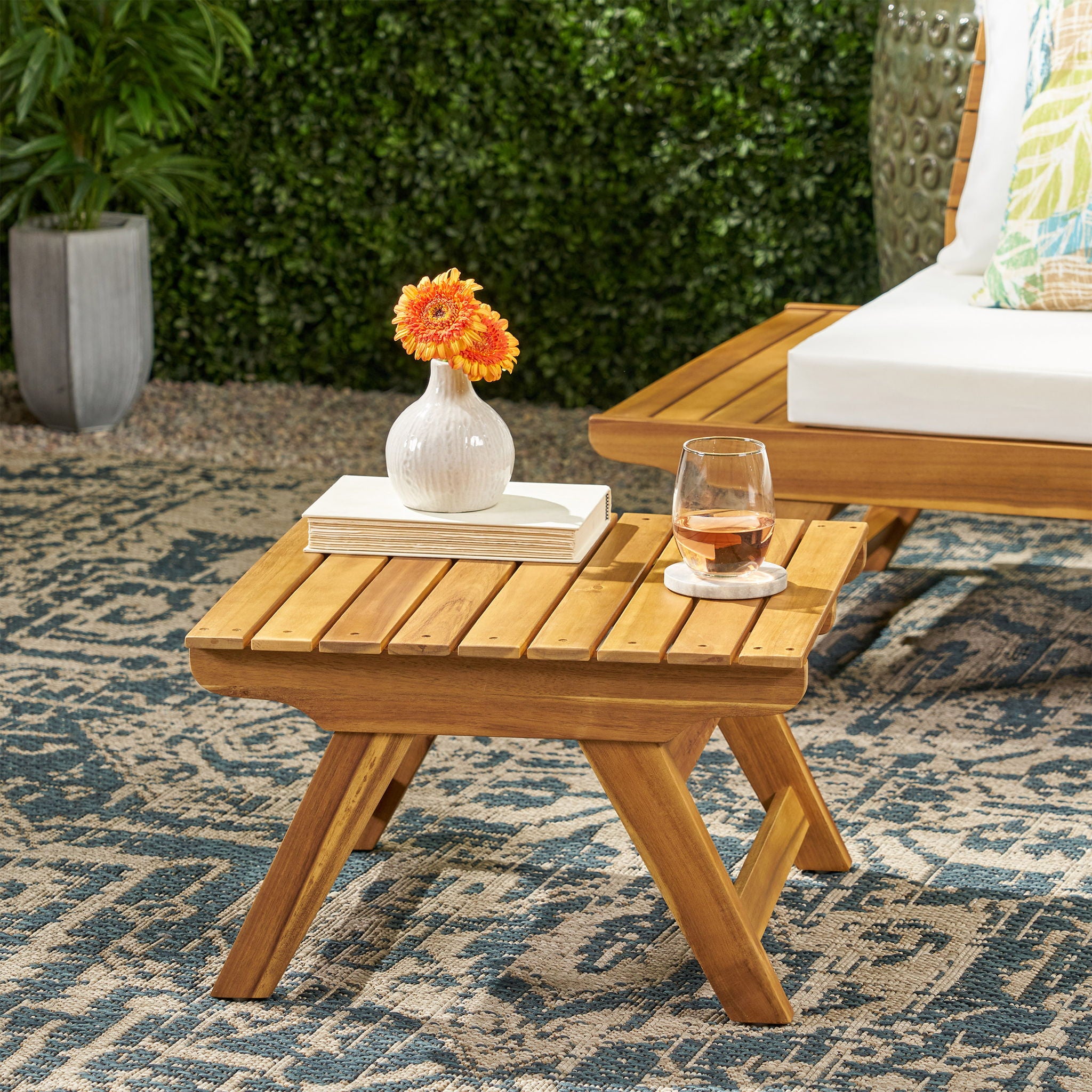 Sedona - Outdoor Side Table With Open Slat Design