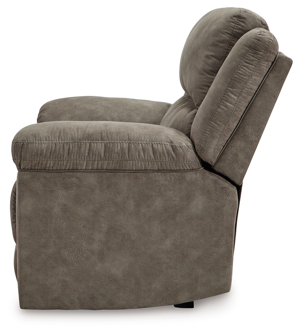 Laresview - Zero Wall Wide Seat Recliner - Fossil - Best Buy Furniture