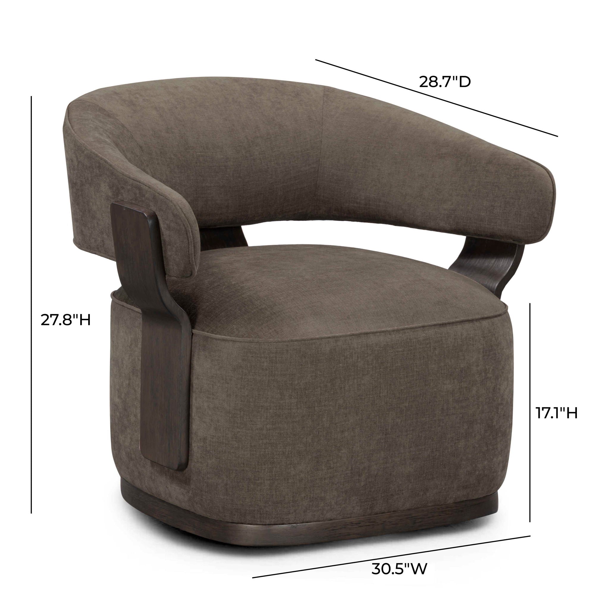 Madison - Linen Chenille Swivel Accent Chair