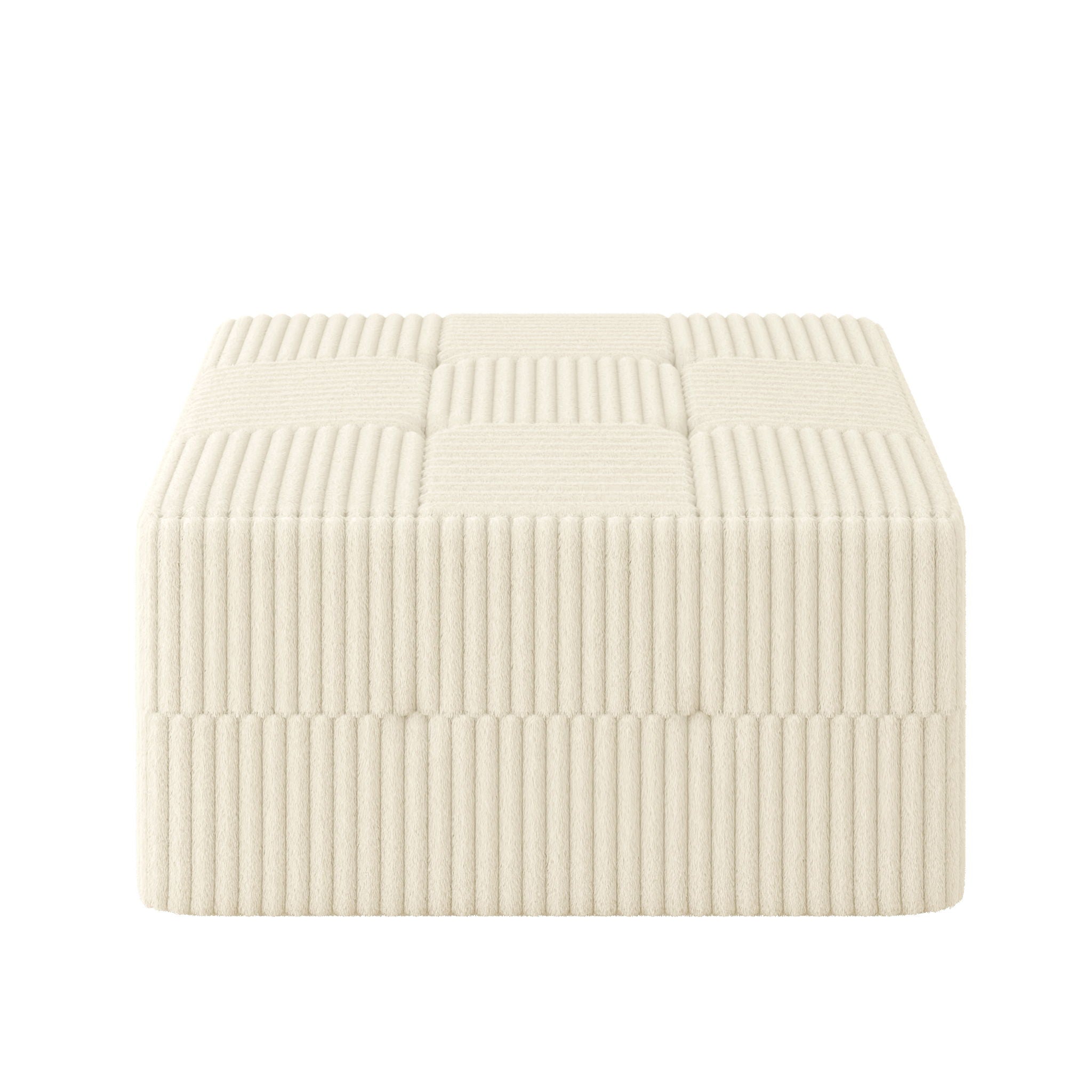 Modern Minimalist Ottoman Sofa Compressed Sectional Corduroy Couch Sleeper