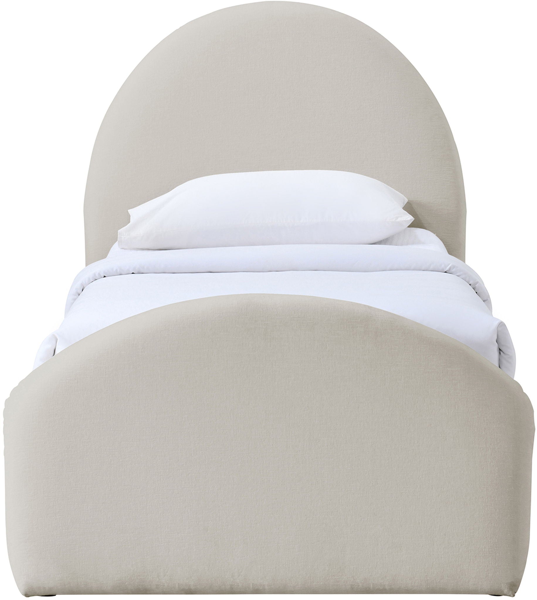 Andaz - Chenille Fabric Upholstered Trundle Bed