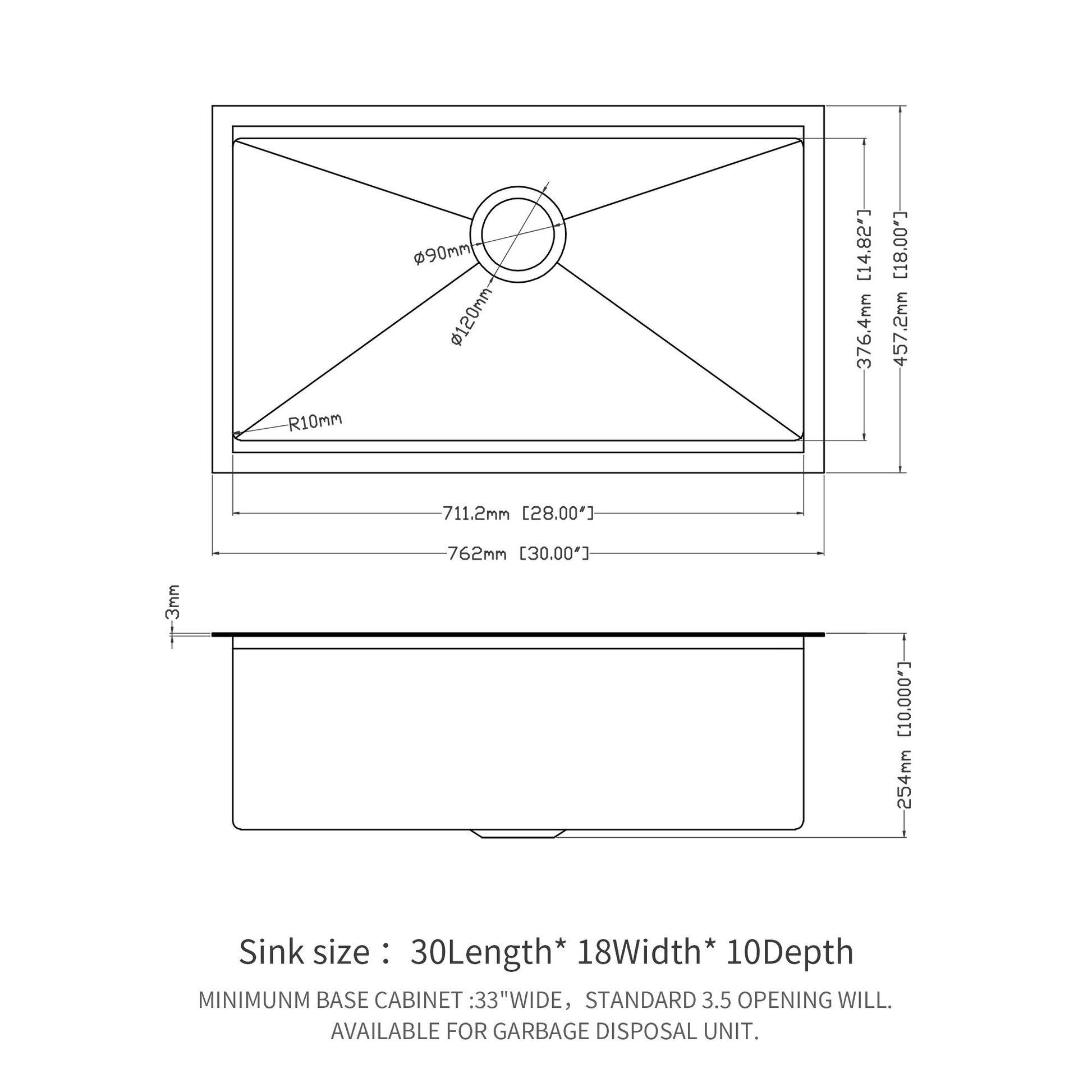 Workstation Kitchen Sink 30" X 18" X 10" Single Bowl Undermount 16 Gauge - Gunmetal Black - Best Buy Furniture