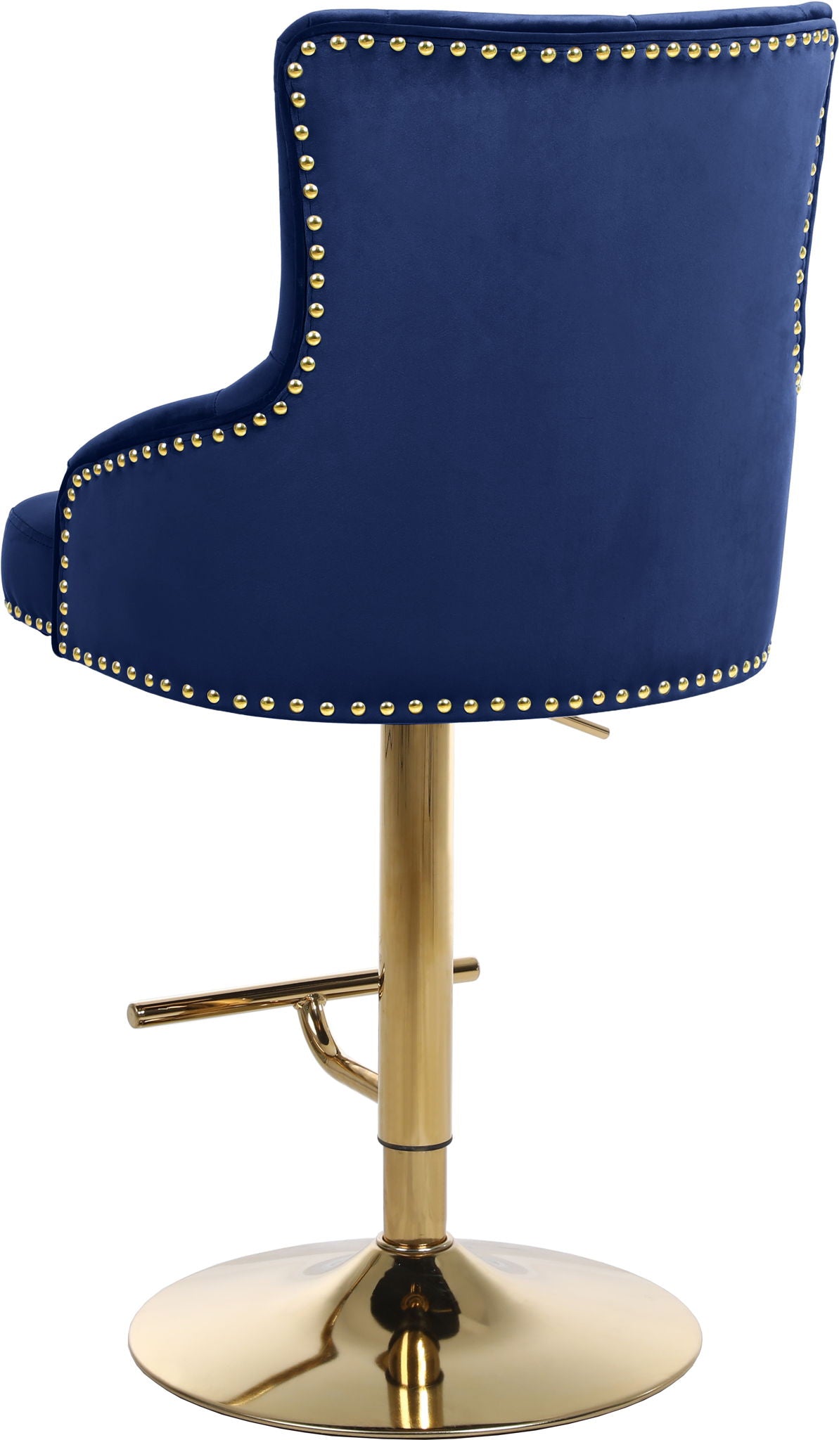 Claude - Adjustable Stool Gold Swivel with Gold Base
