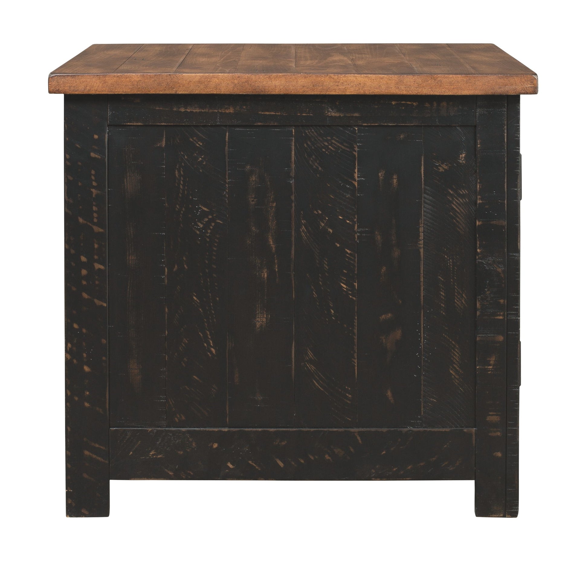 Valebeck - Rectangular End Table - Black / Brown - Best Buy Furniture