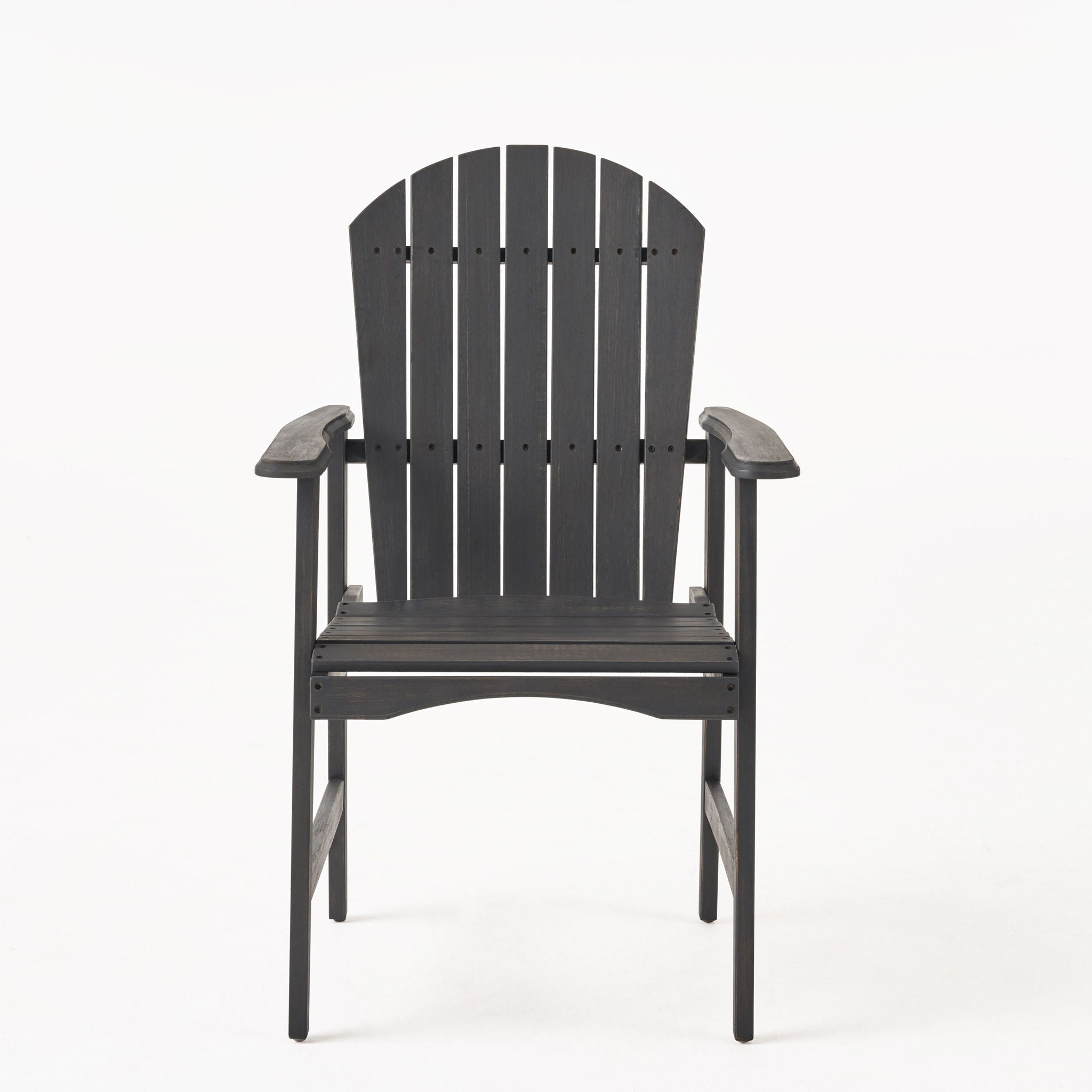 Outdoor Weather Resistant Acacia Wood Adirondack Dining Chairs (Set of 2)
