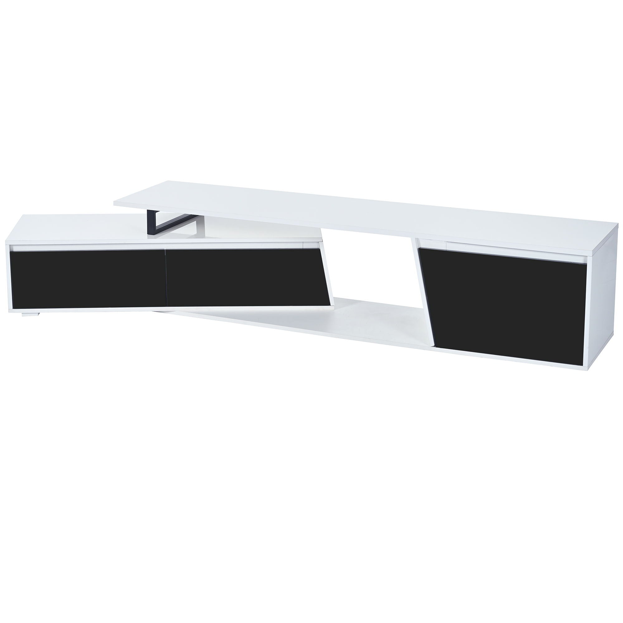 Minimalist Rectangle Extendable TV Cabinet With 2 Drawers And 1 Cabinet