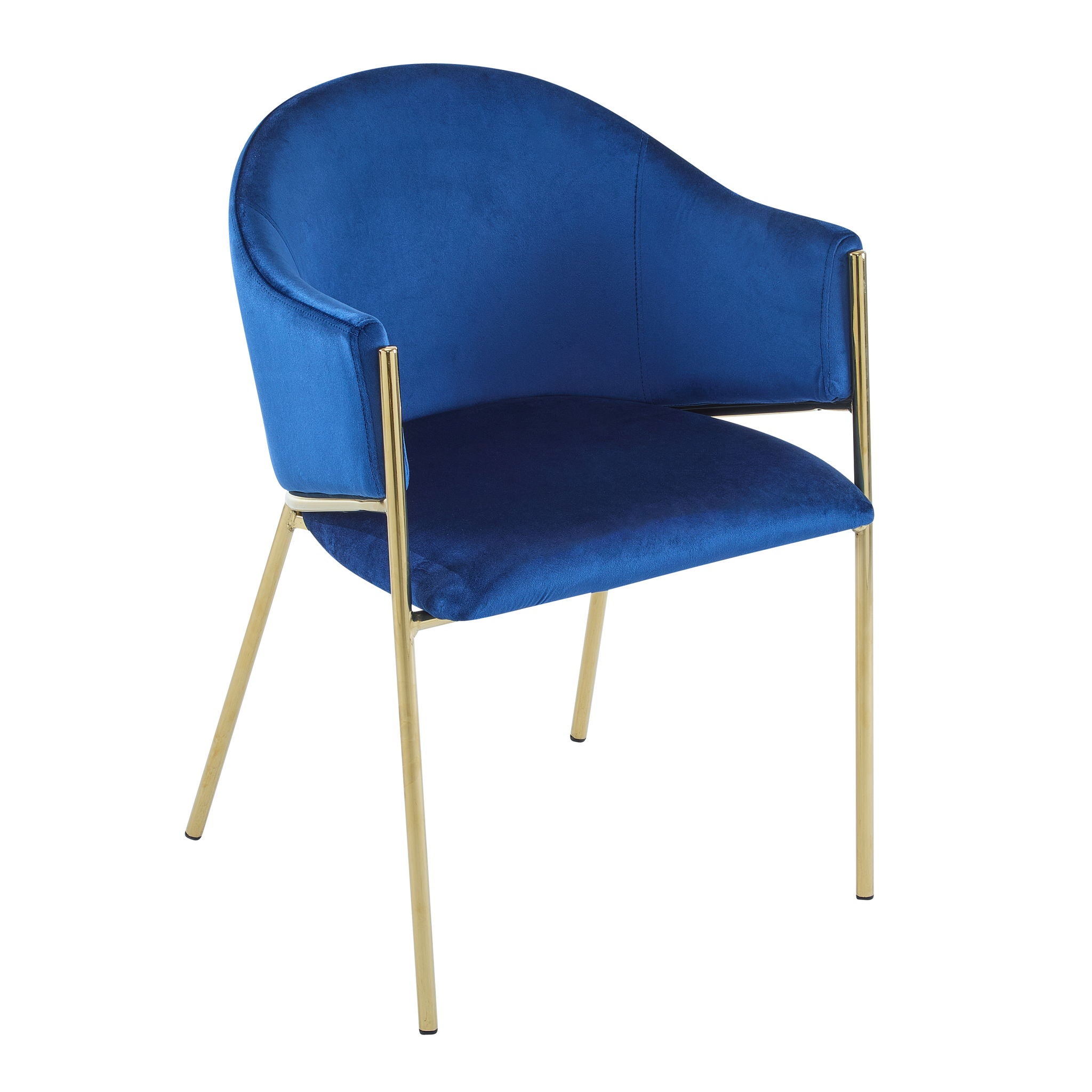 Modern Upholstered Dining Chair With Frame And Plush Velvet