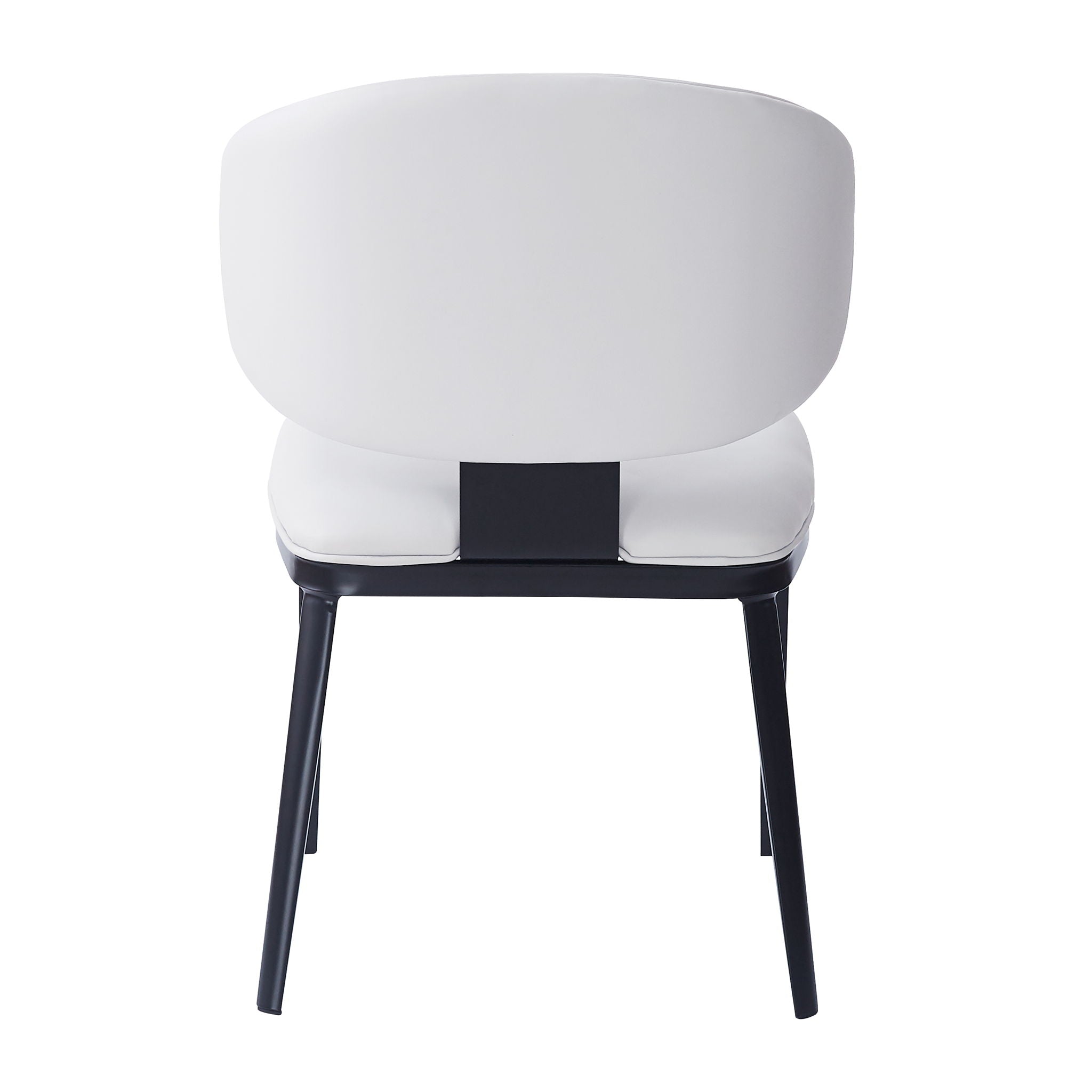 5 Pieces Modern Faux Leather And Metal Dining Set