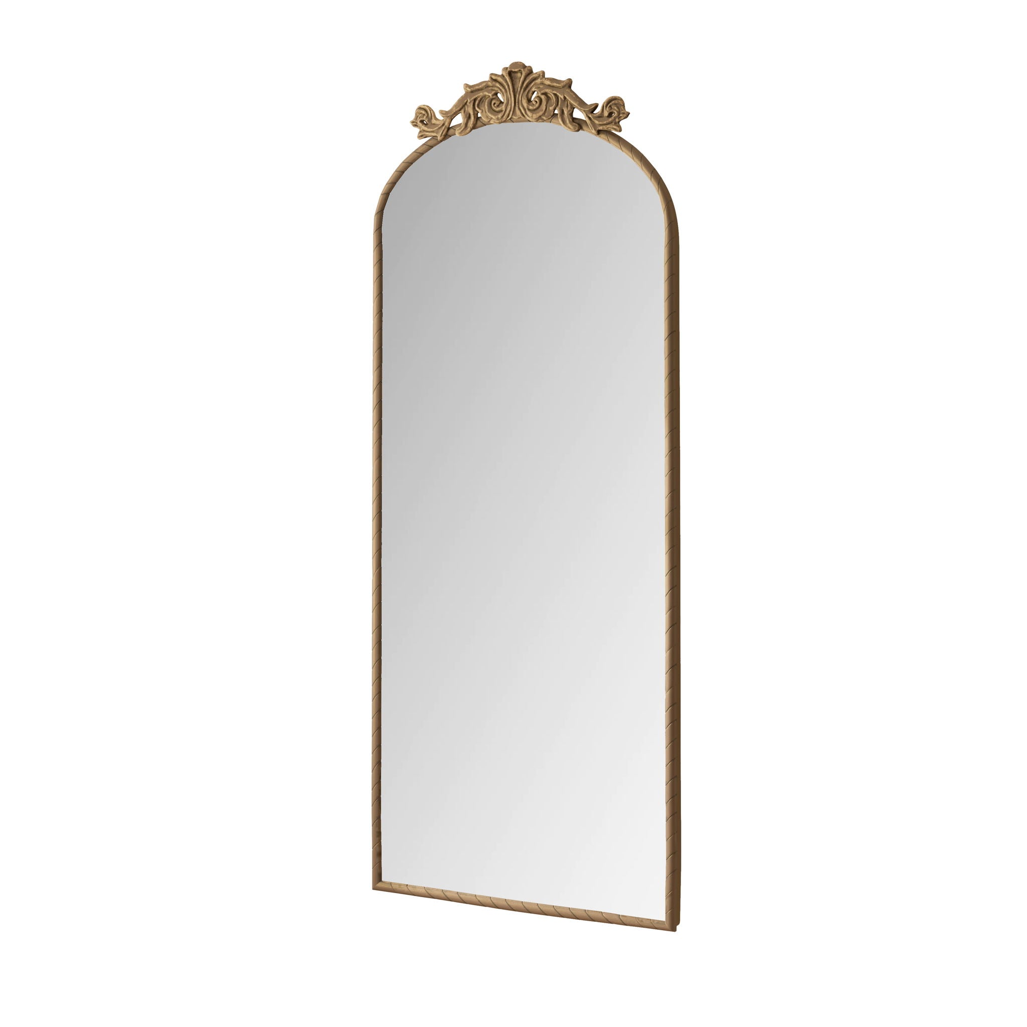 Vintage Arched Full Body Mirror, Wall Mounted For Living Room