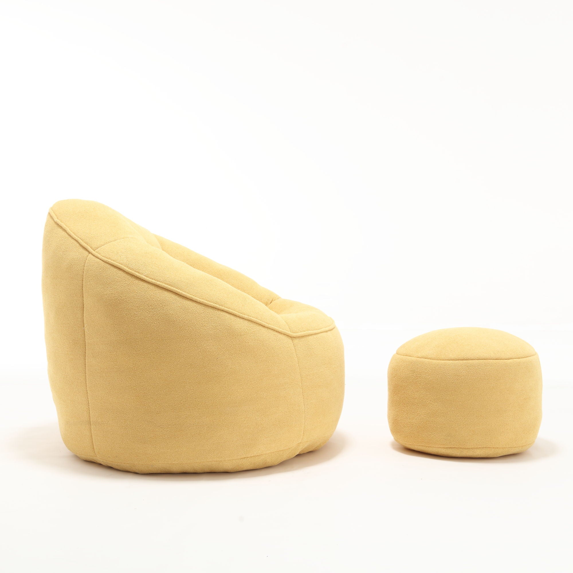 Bedding Bean Bag Sofa Chair High Pressure Foam With Footrest
