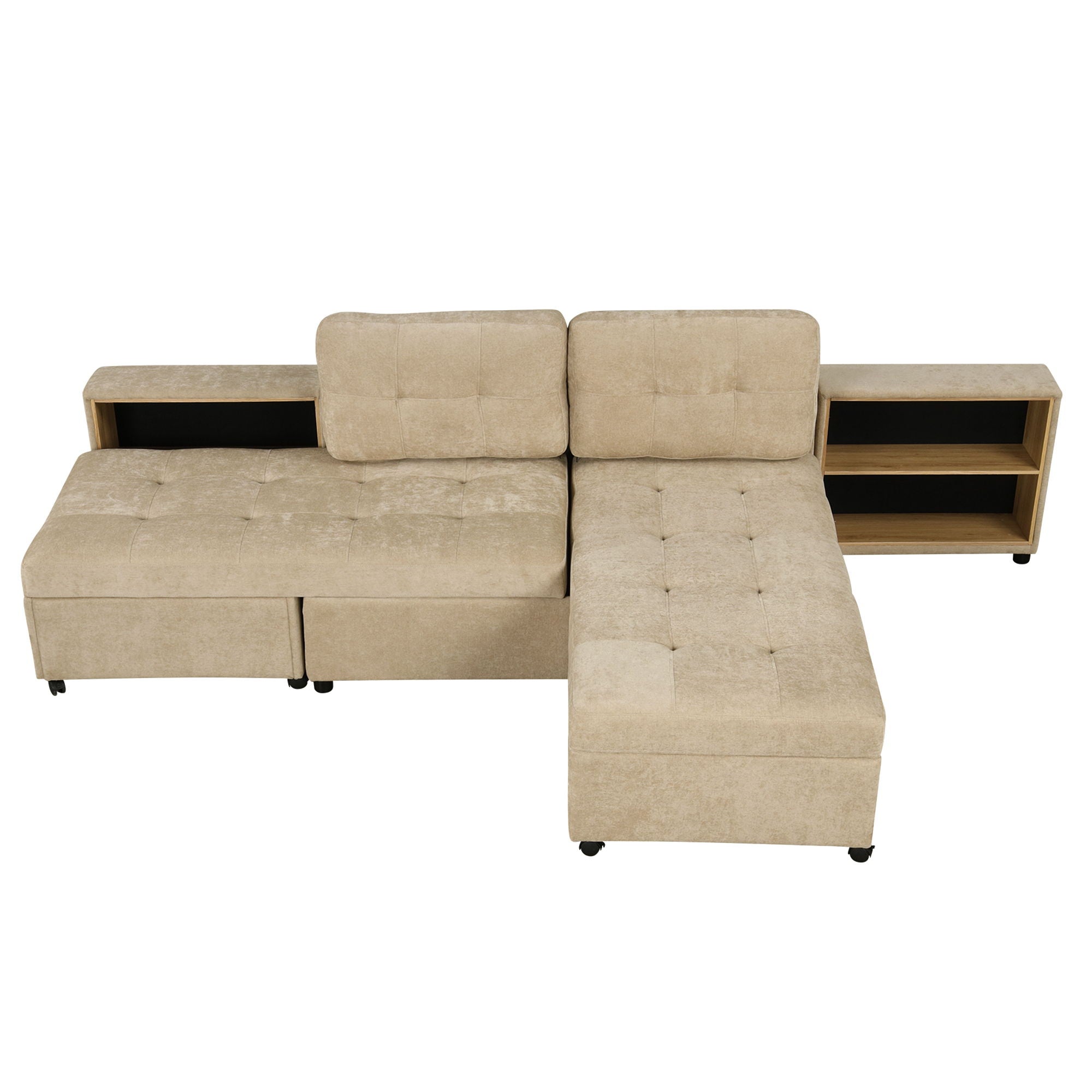 Versatile Modular Free-Combined Sofa With 2 Storage Racks
