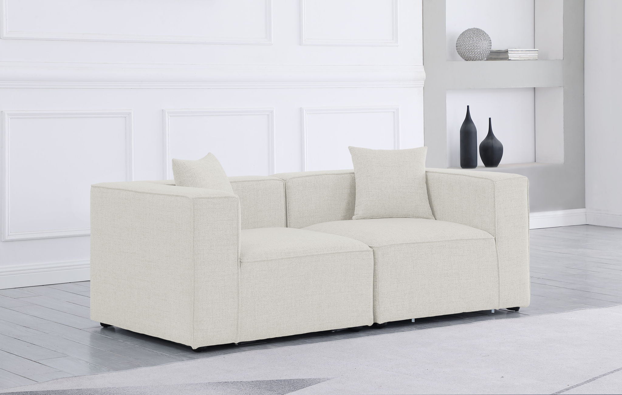 Cube - Linen Modular 2 Seat Sofa