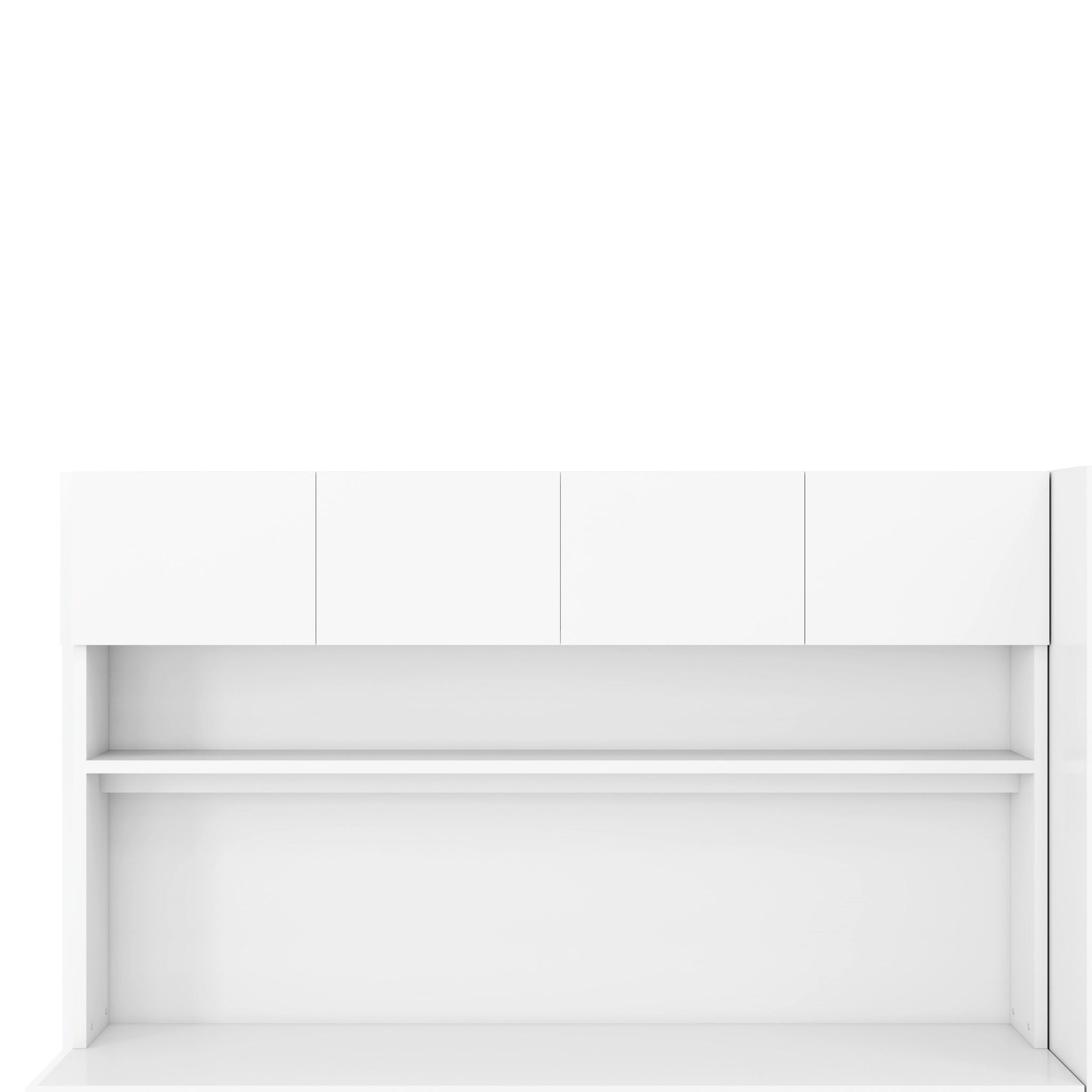 2 Door Storage Desk Wardrobe For Bedroom With Shelves And Drawers