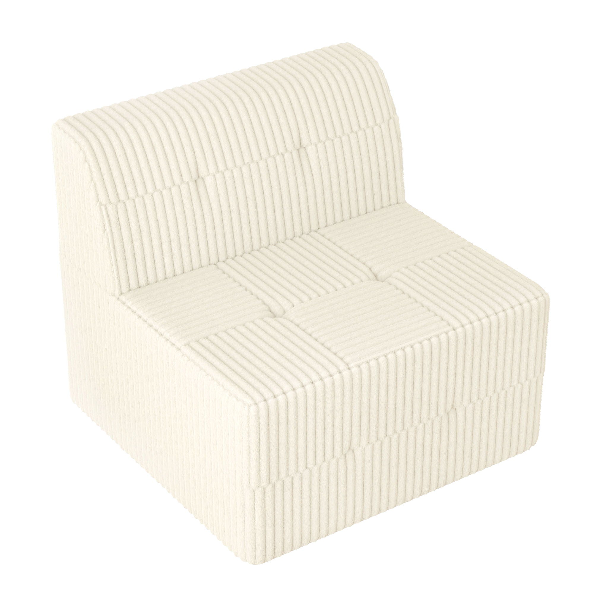 Modern Minimalist L Shape Modular Sectional Sofa, Sleeper Corduroy Couch