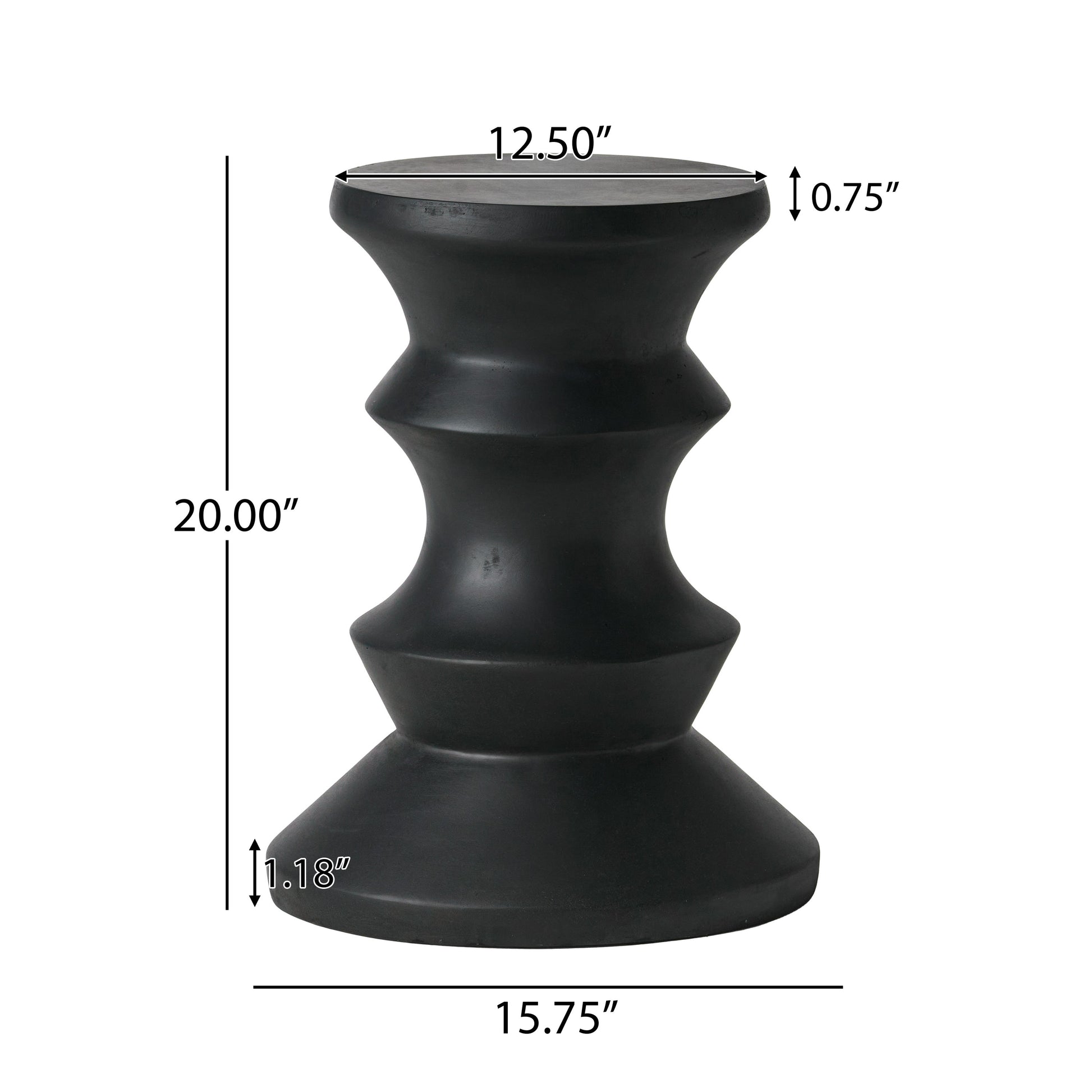 Side Table - Modern Black Concrete Accent Piece - Best Buy Furniture