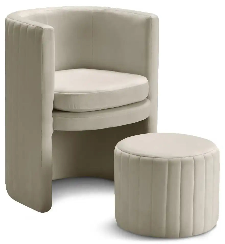 Selena - Accent Chair and Ottoman Set
