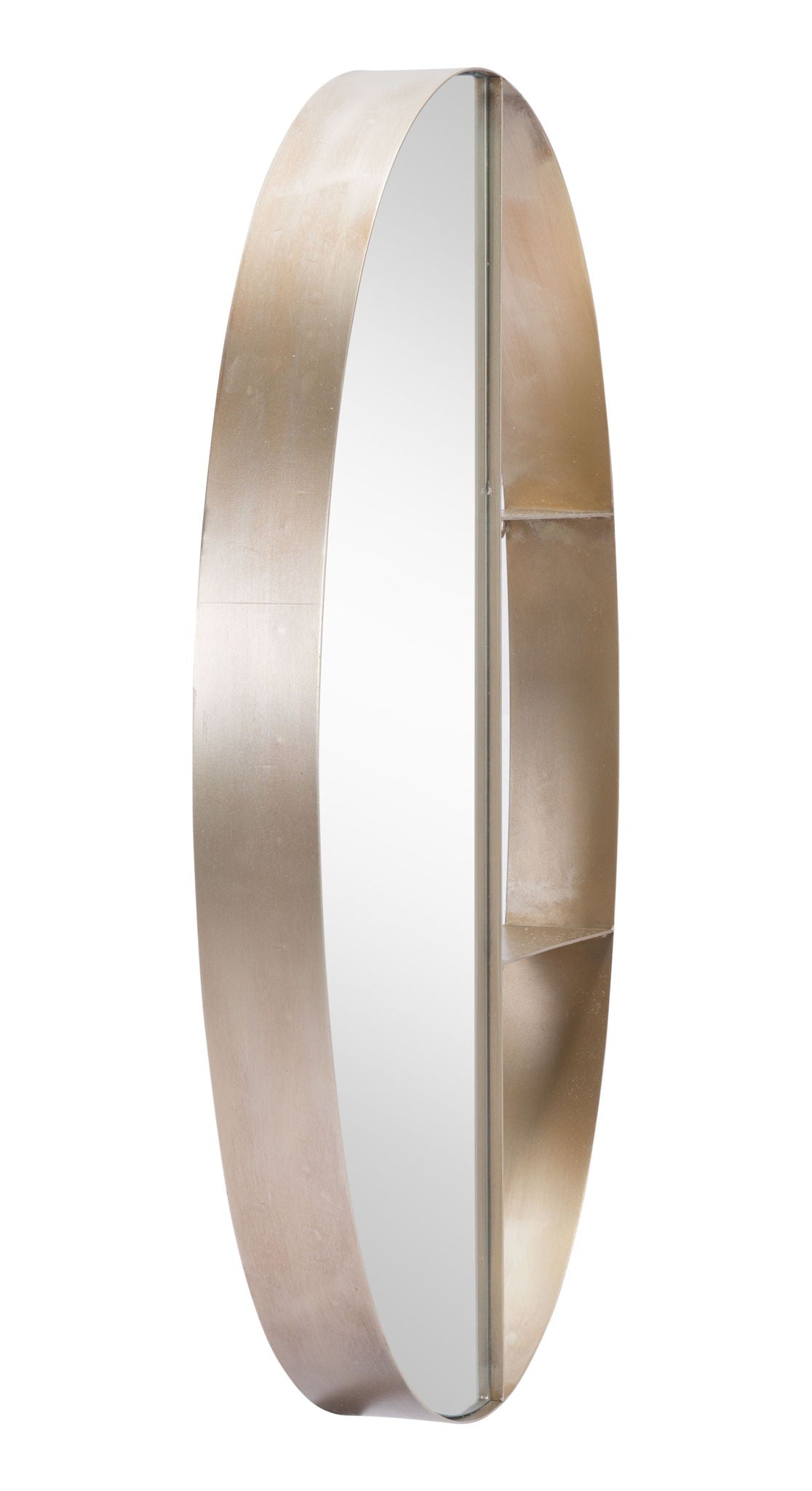 Latitude - Oval Shelf Mirror - Antique Bronze