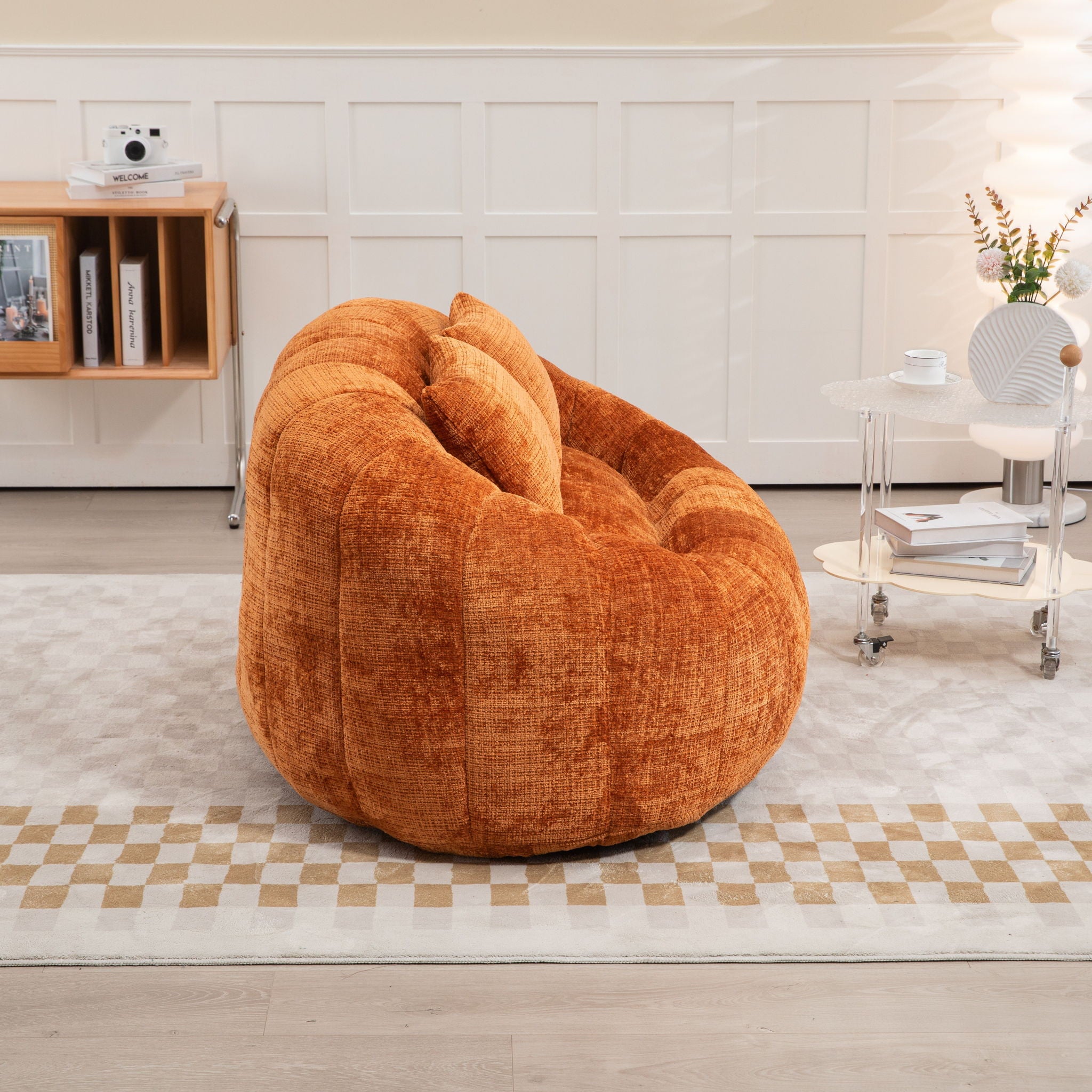 Bean Bag Lazy Sofa, Durable Comfort Lounger High Back Bean Bag Chair Couch