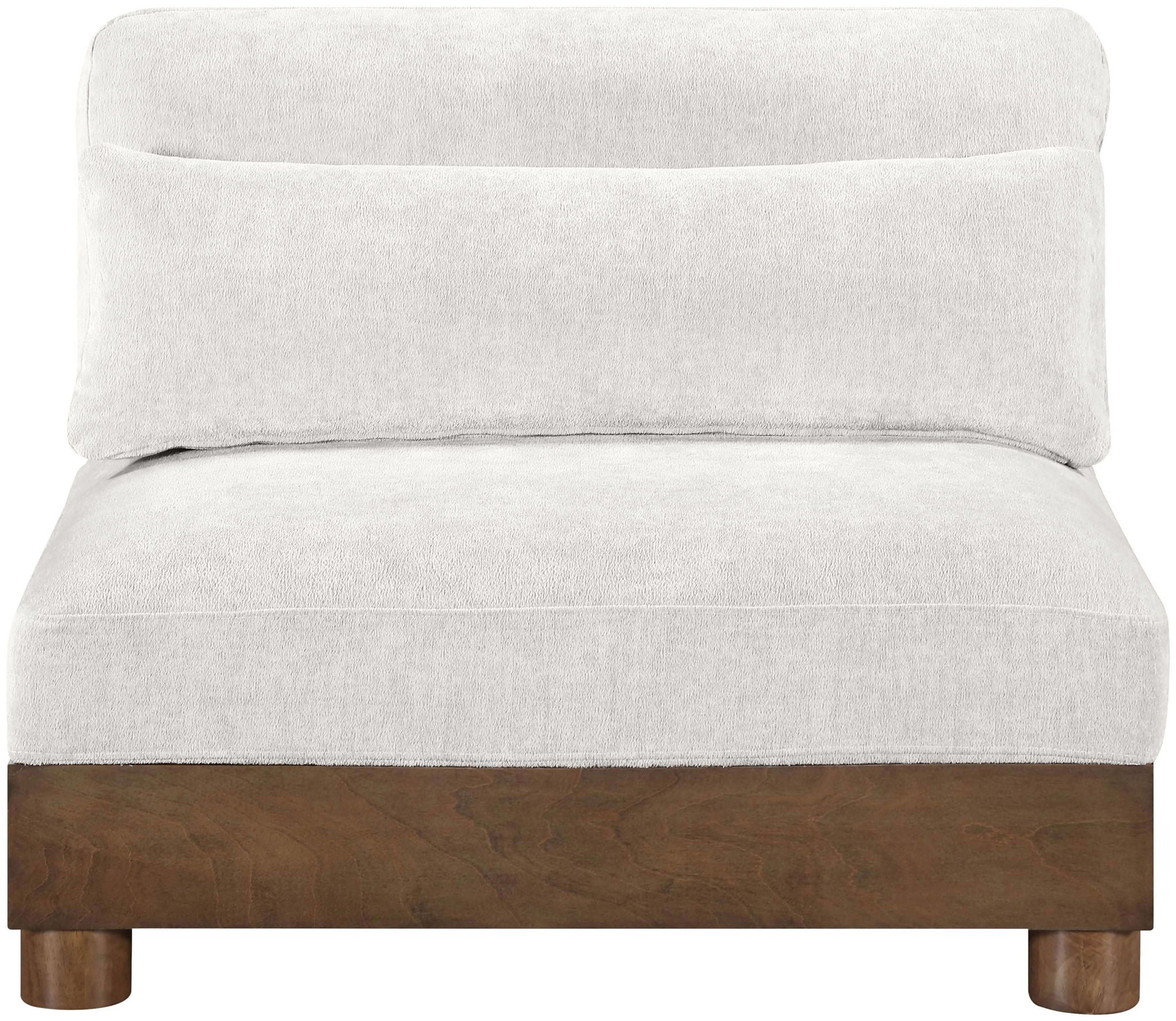 Turin - Chenille Fabric Upholstered Modular Armless Chair