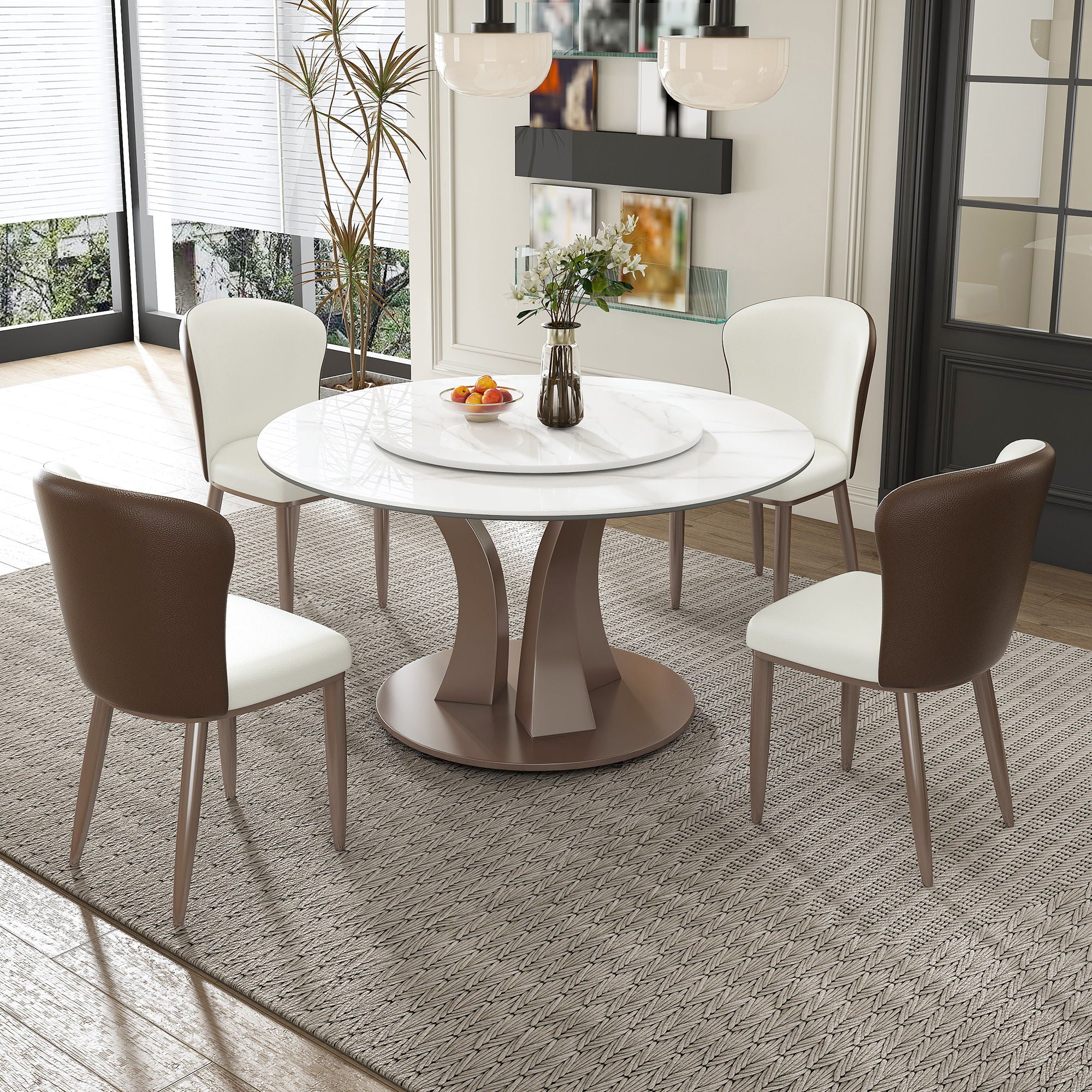 Table With Rotating Tray Scratch & Heat For Kitchen & Restaurant(Table Only - White