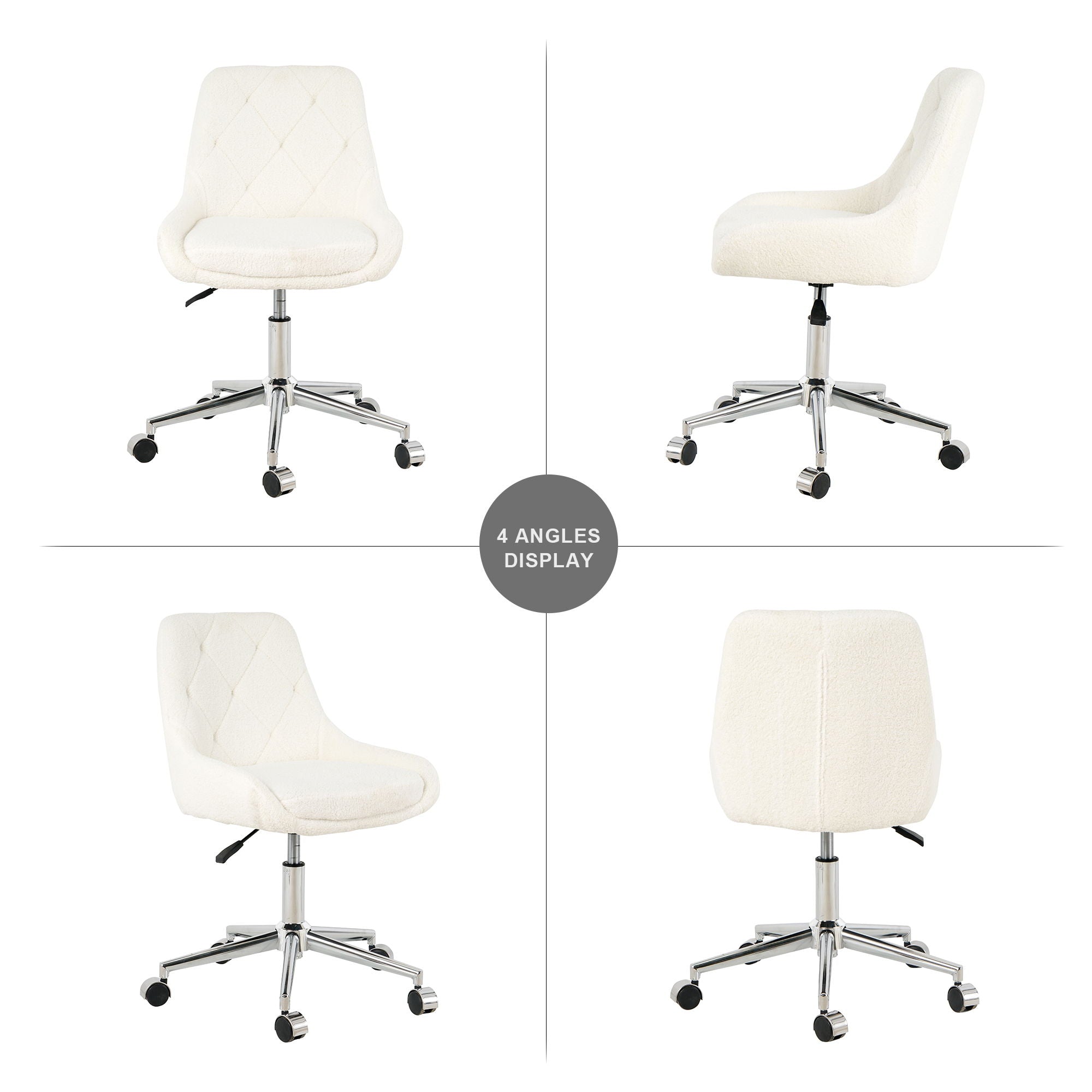 Adjustable And Space-Saving Chair With Golden Electroplated Legs
