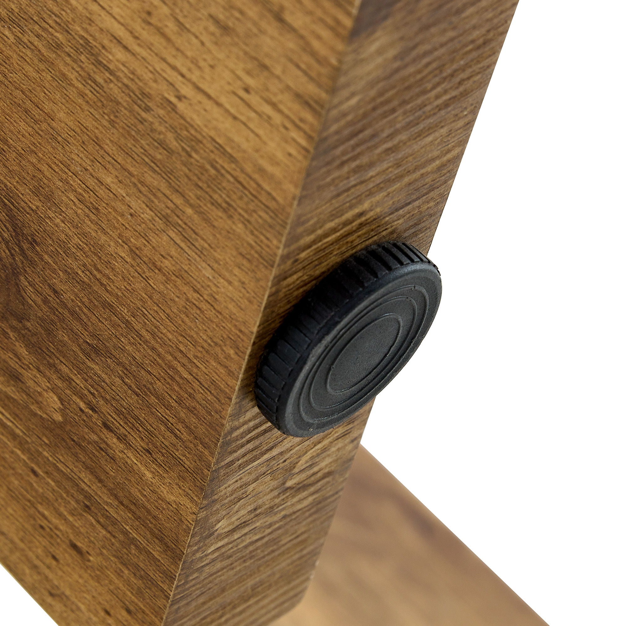Minimalist Circular Coffee Table With Embedded Leg Design - White / Wood