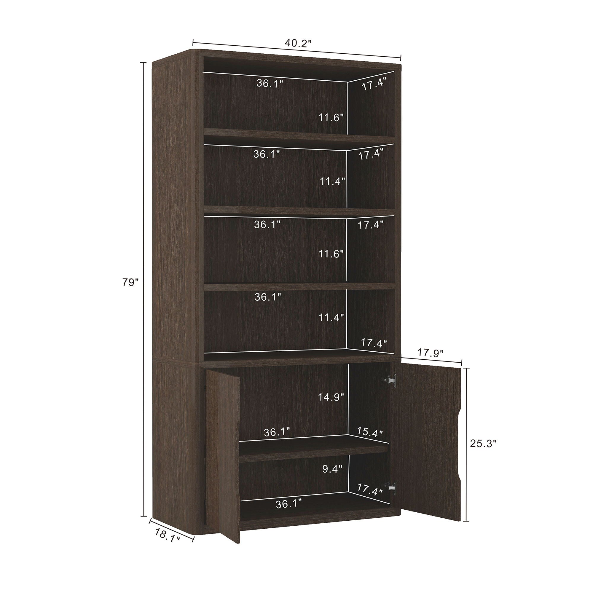 Rivington - Modern Bookcase Cabinet