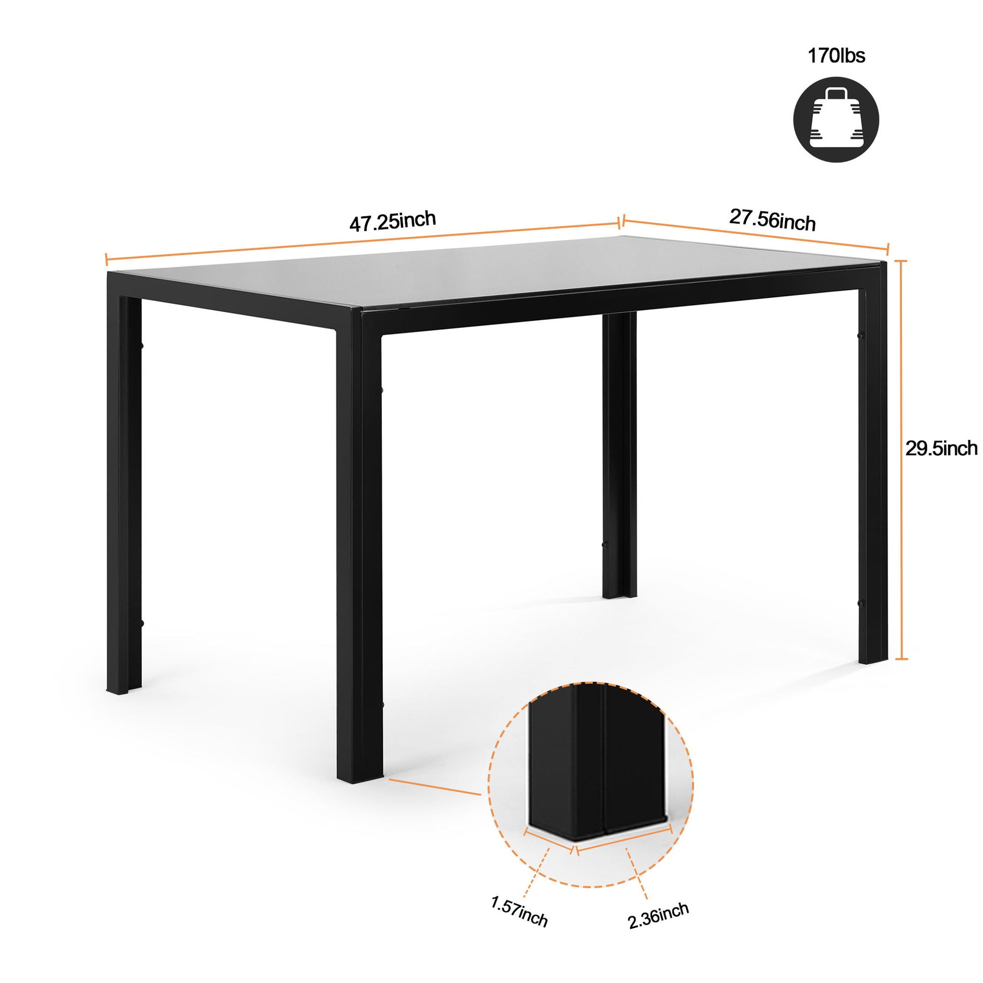 Dining Table - Black - Best Buy Furniture