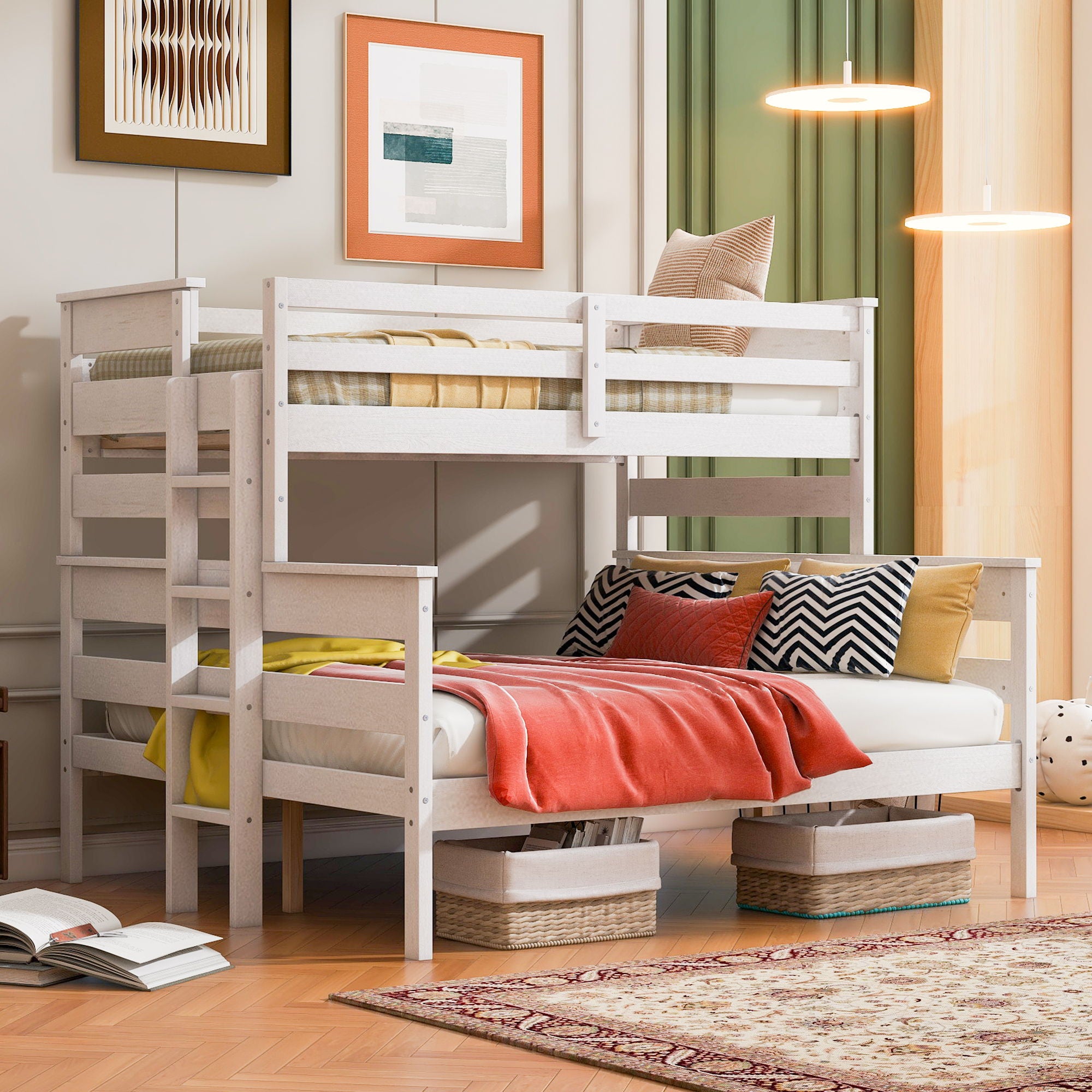 Detachable Design Bunk Bed With Ladder