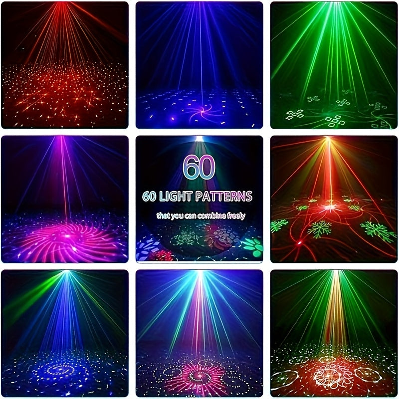 Sound Activated Disco Party Light RGB LED Stage Light USB DJ Lamp with Remote