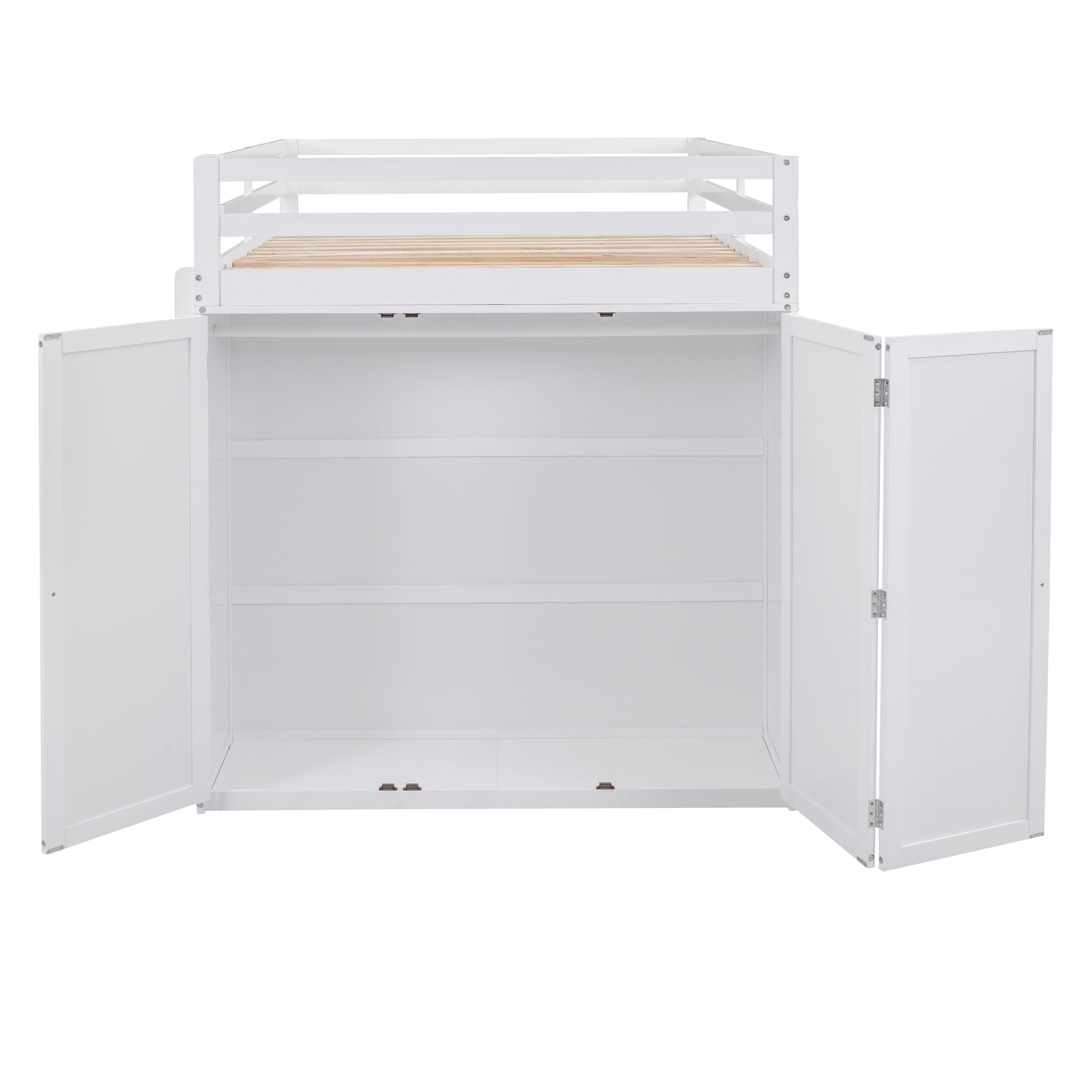 Loft Bed With Drawers, Desk, And Wardrobe