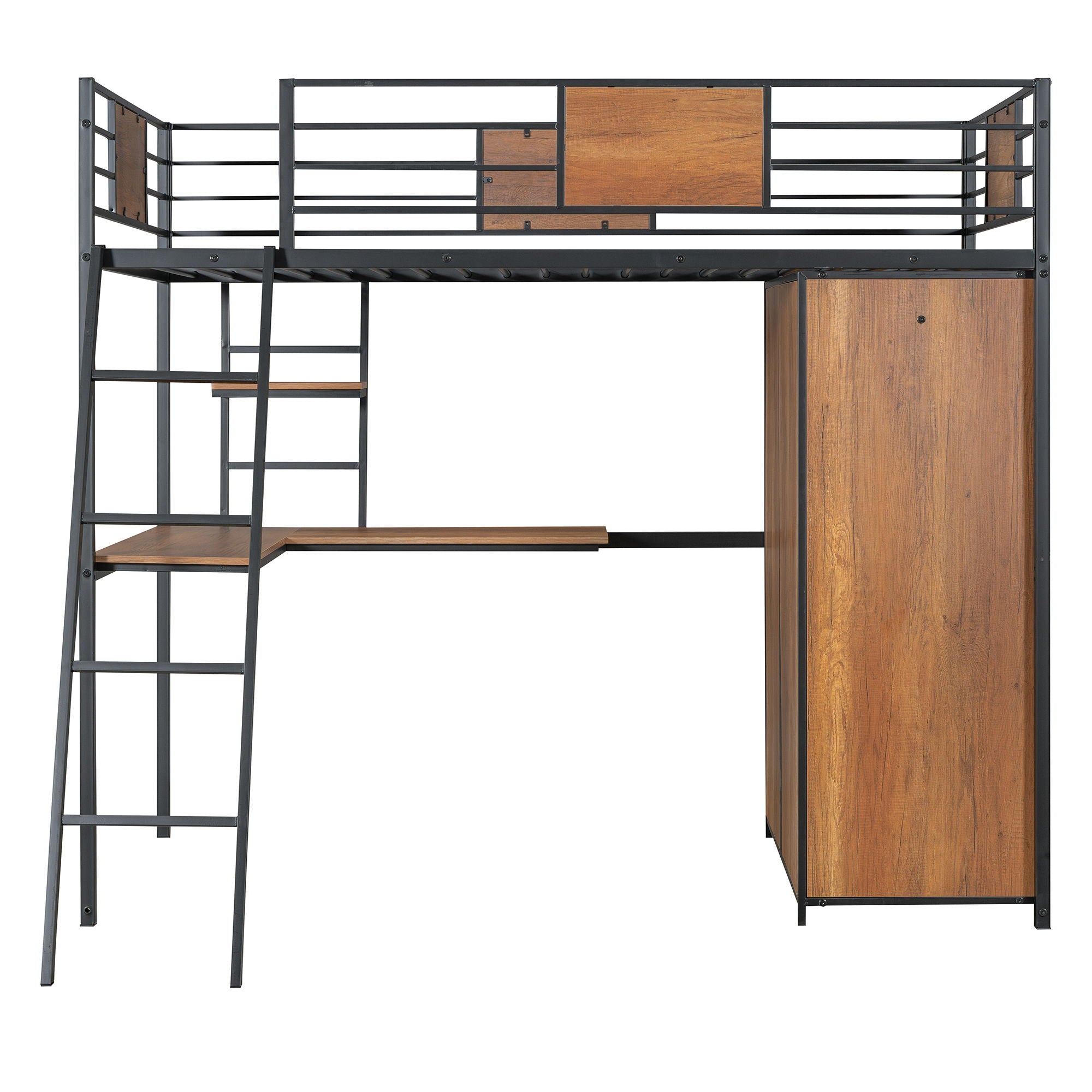 Loft Bed With L Shape Desk And Wardrobe