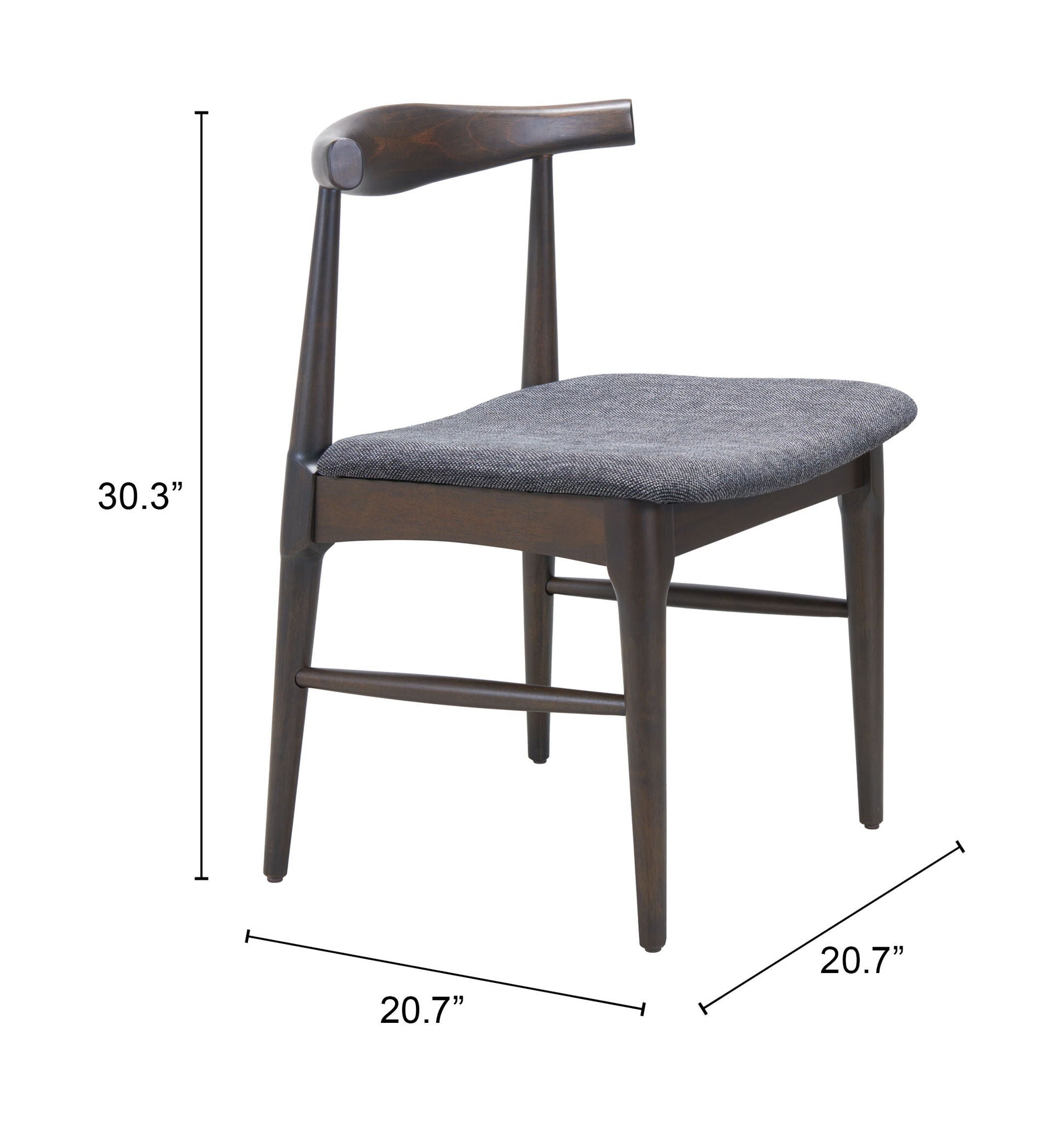 Tuzka - Dining Chair (Set of 2) - Gray & Espresso