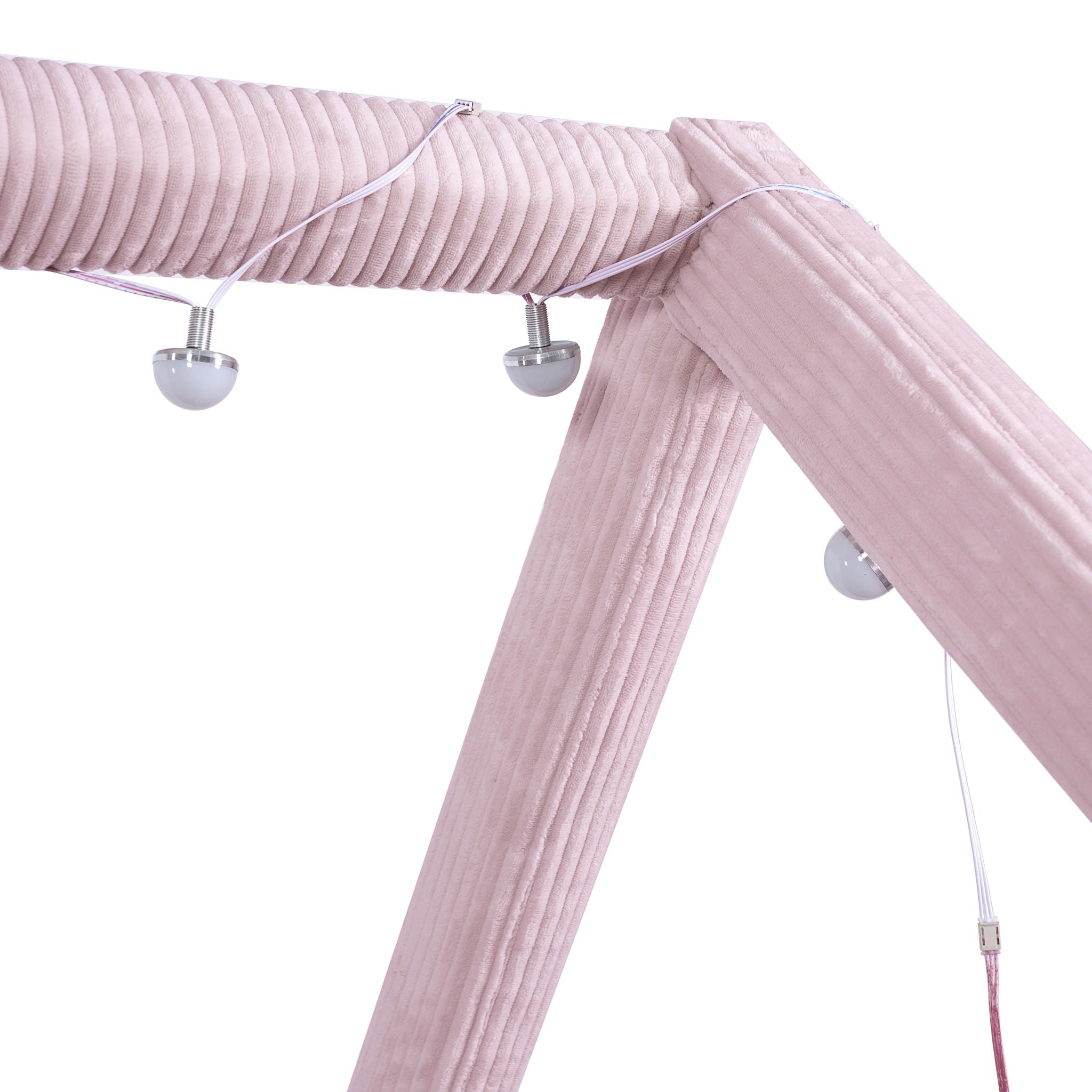 Upholstered House Style Daybed With LED Light Strips