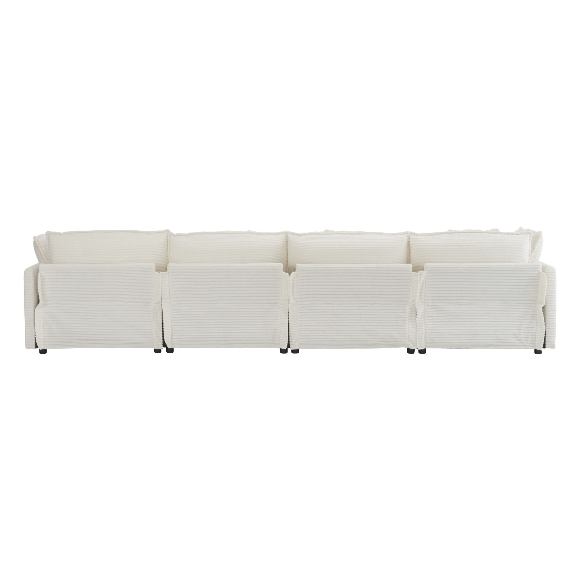 Modern Modular Sectional Sofa With Side Storage Pockets For Living Room