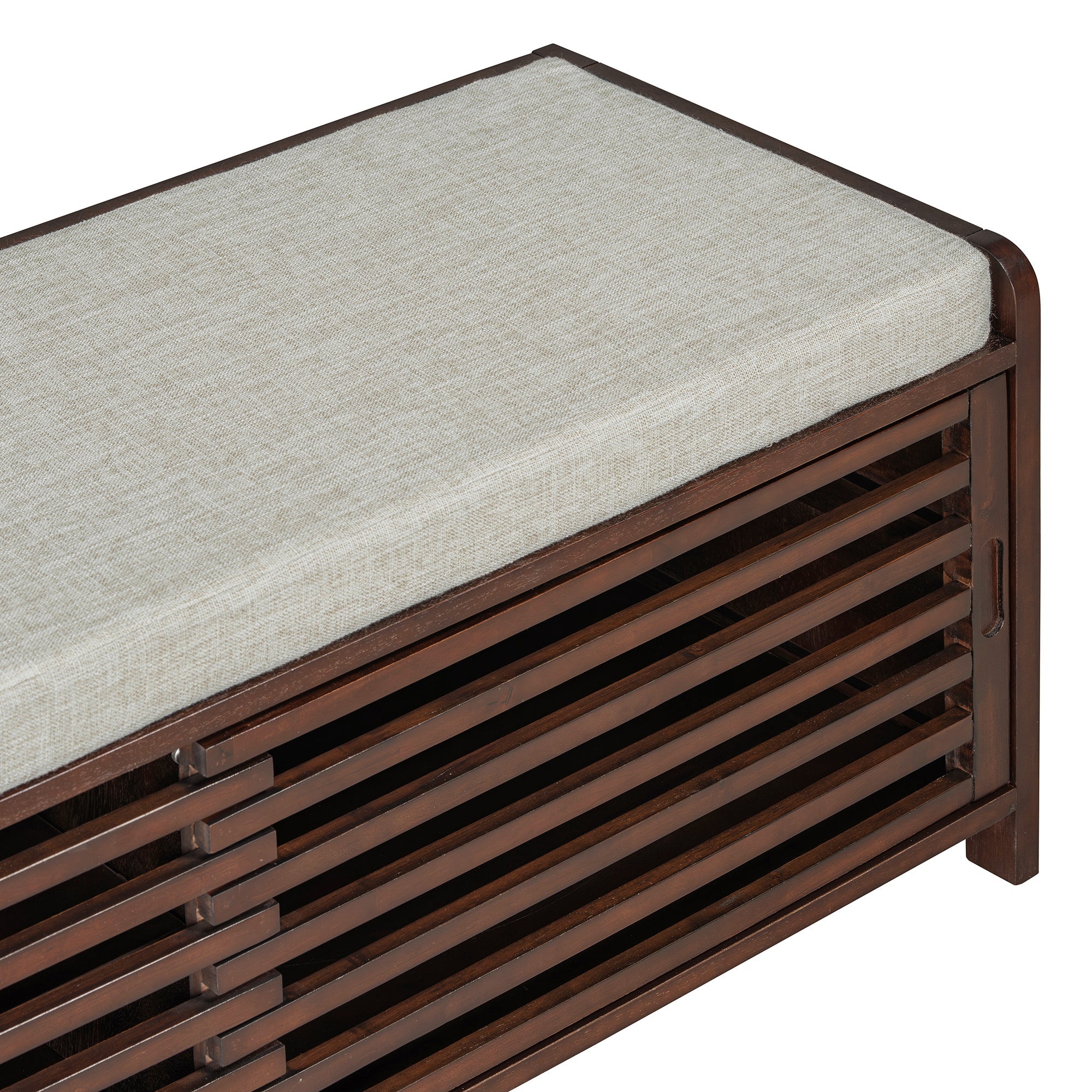Shoe Bench with Storage and Cushion (Espresso) - Best Buy Furniture