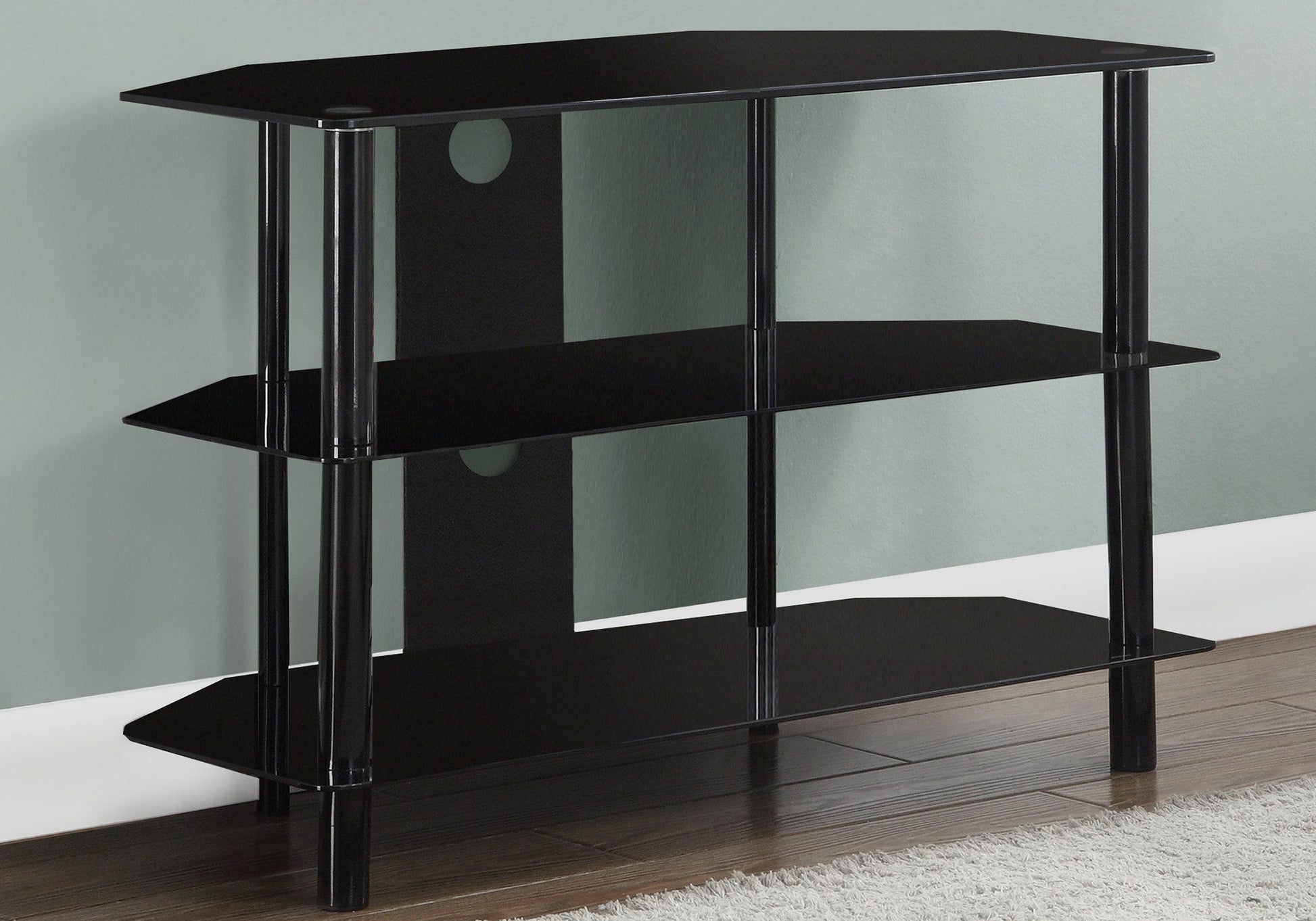 TV Stand, 36 Inch, Console, Media Entertainment Center, Storage Shelves, Contemporary & Modern - Black - Best Buy Furniture