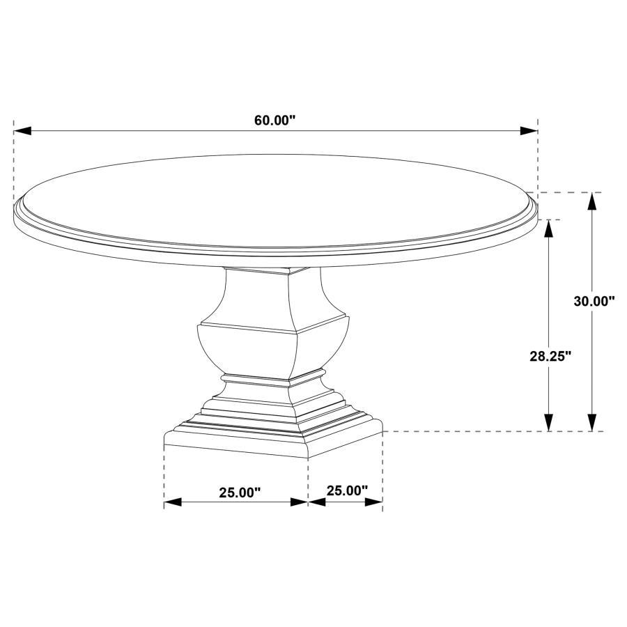 Twyla - 60" Round Wood Dining Room Table - Dark Cocoa