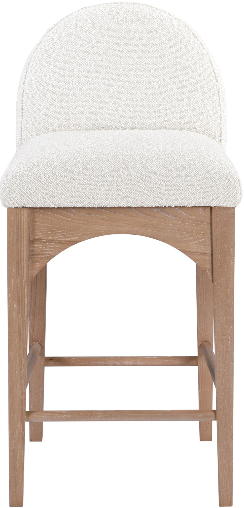 Waldorf - Boucle Stool With Natural Legs