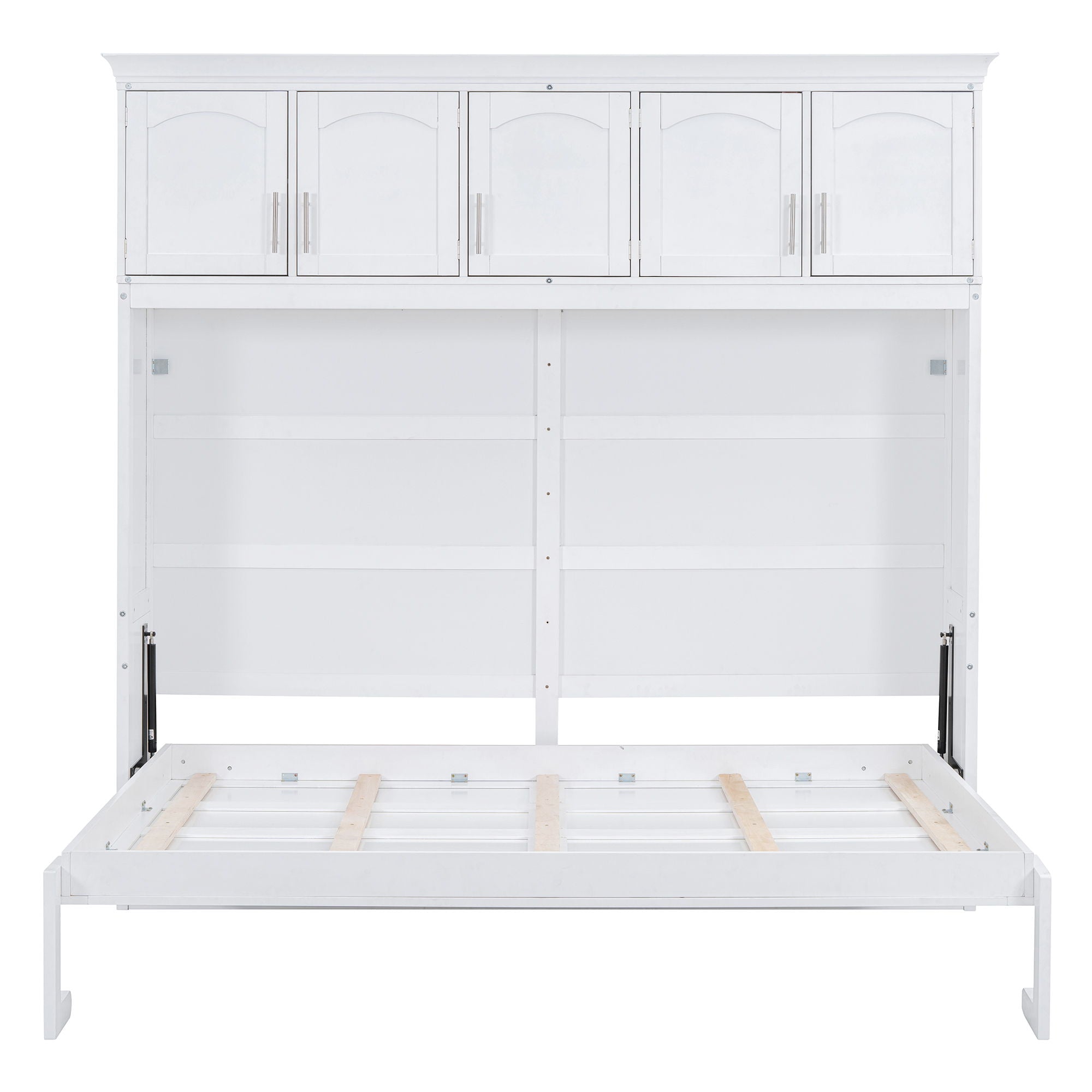Murphy Modern Bed With Top Cabinets For Space Saving And Comfort