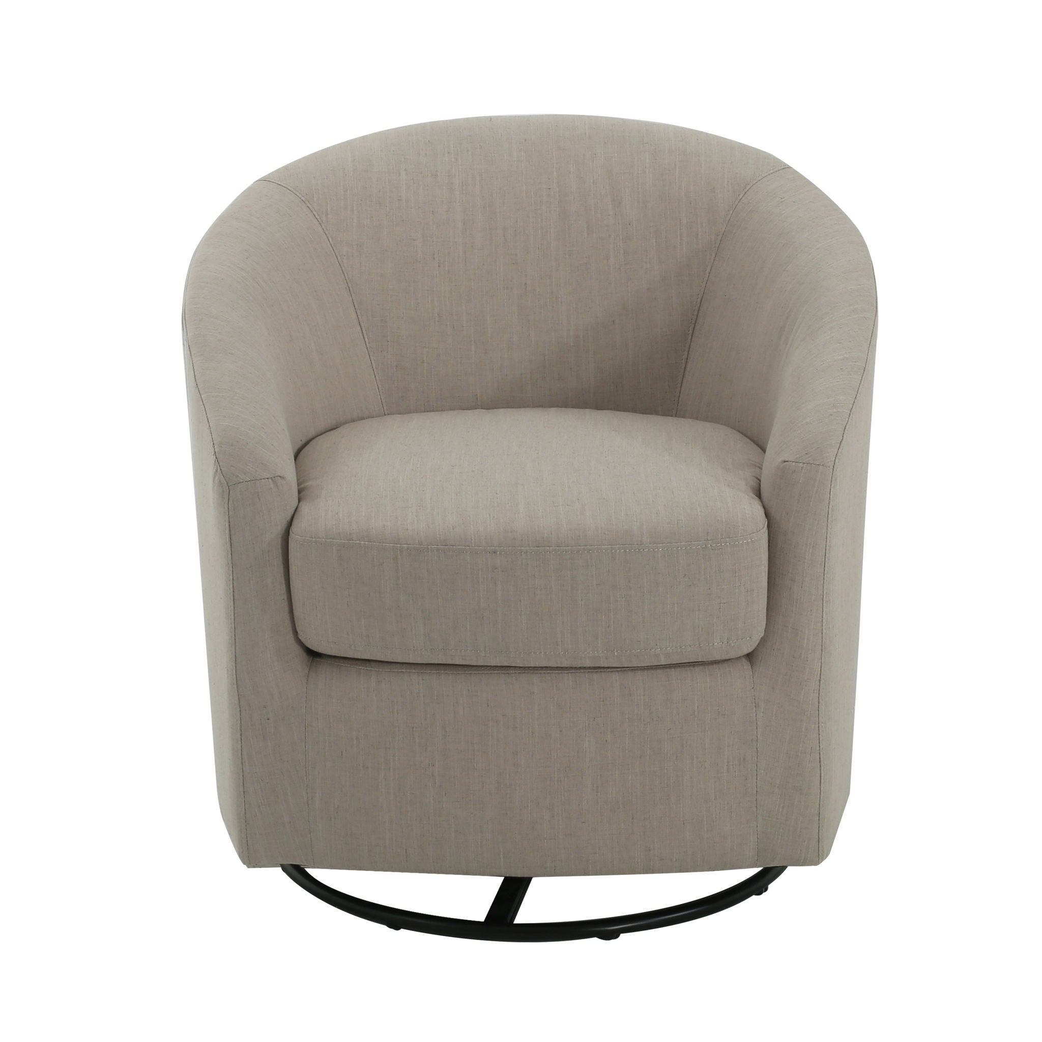 Contemporary Swivel Glider Chair With 360 Degree Rotation