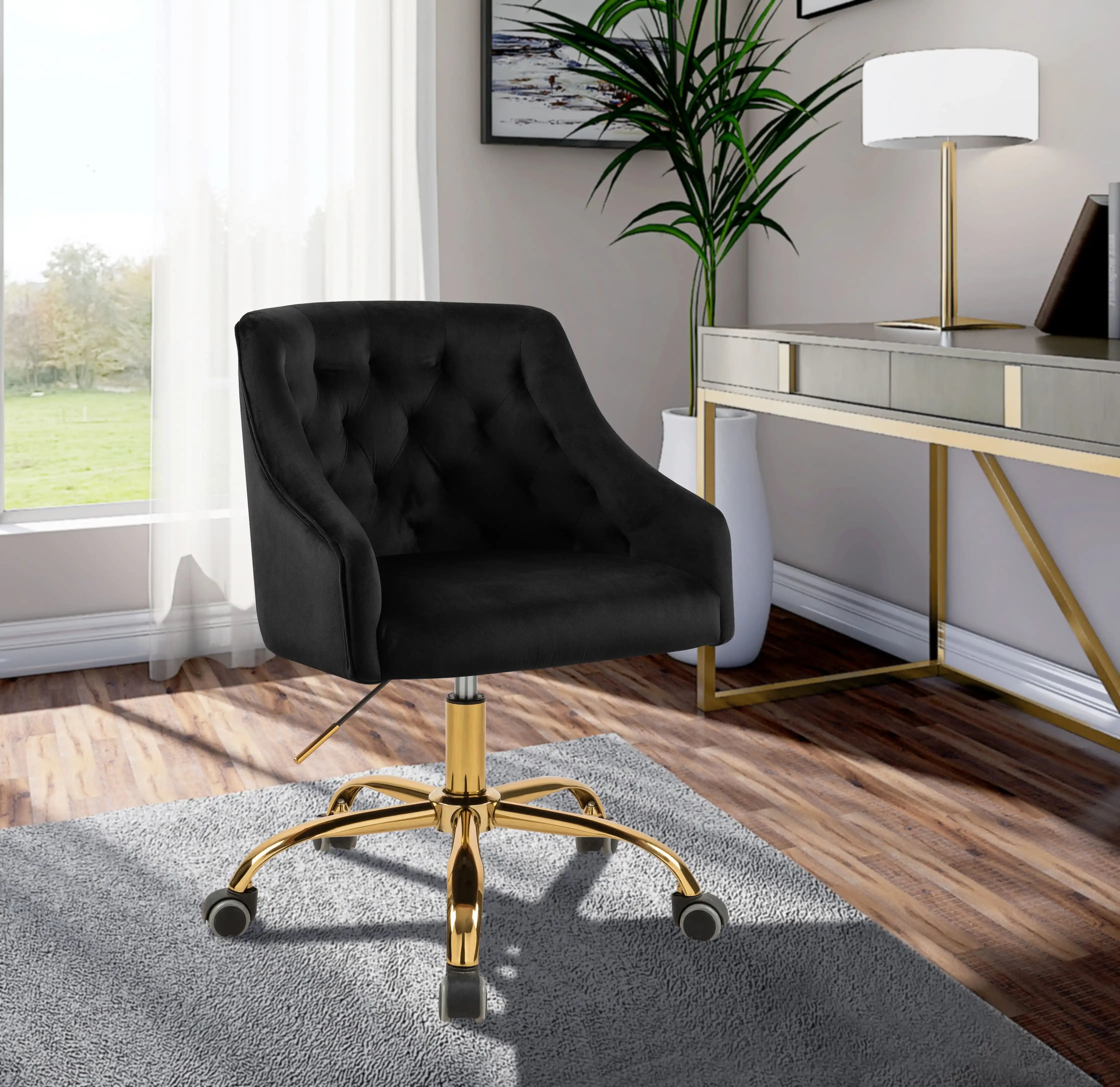 Arden - Office Chair with Gold Legs