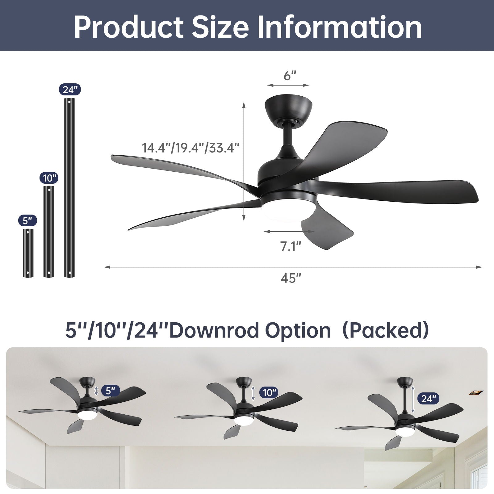 Ceiling Fan & DC Motor And Integrated Light